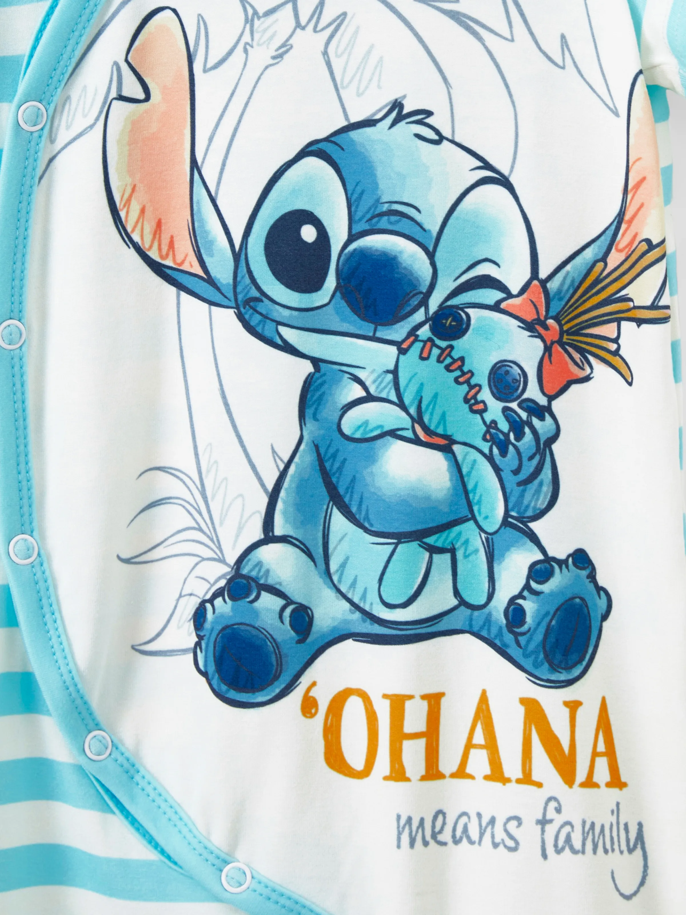 Disney Stitch Family Matching Tropical Flower Gradient Print T-shirt/Sleevelss Dress Multicolor - Image 15