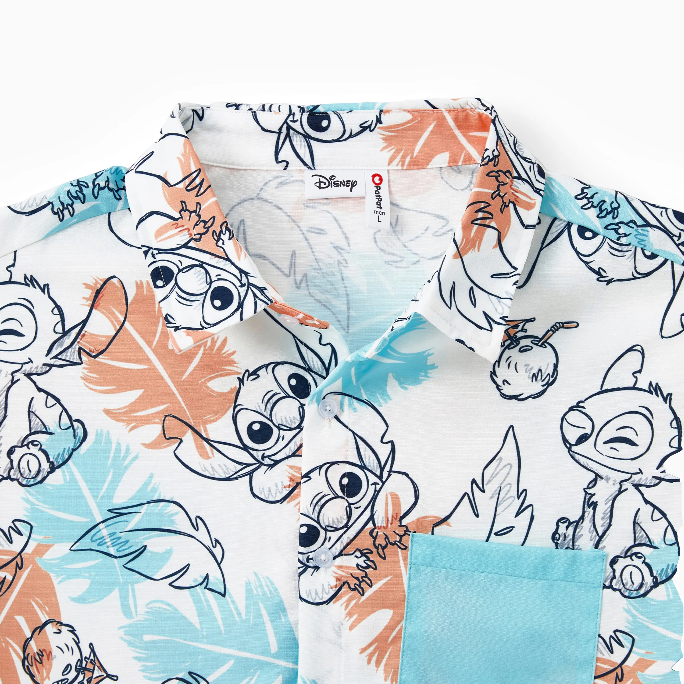 Disney Stitch Family Matching Tropical Flower Gradient Print T-shirt/Sleevelss Dress Multicolor - Image 23