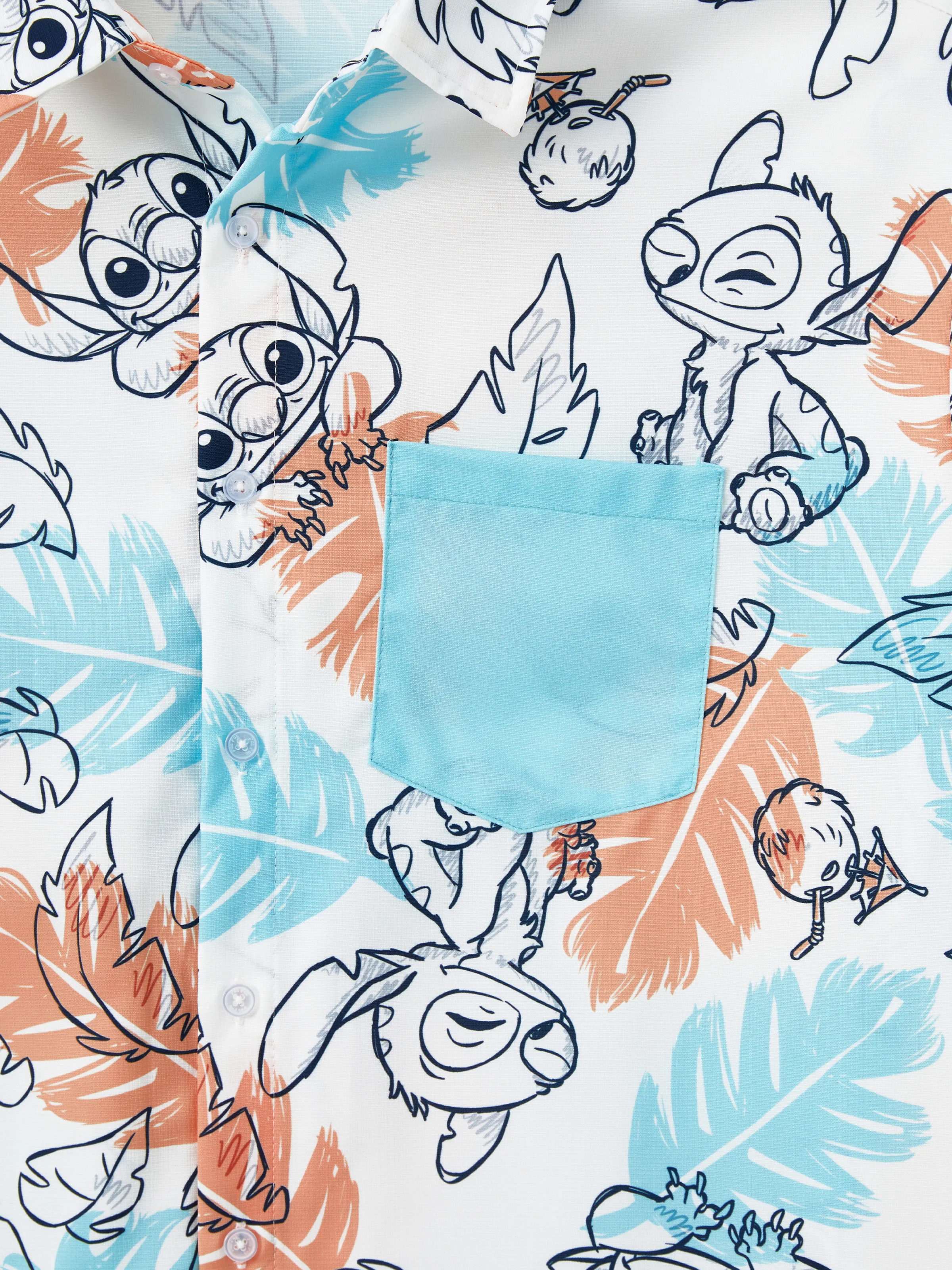 Disney Stitch Family Matching Tropical Flower Gradient Print T-shirt/Sleevelss Dress Multicolor - Image 24