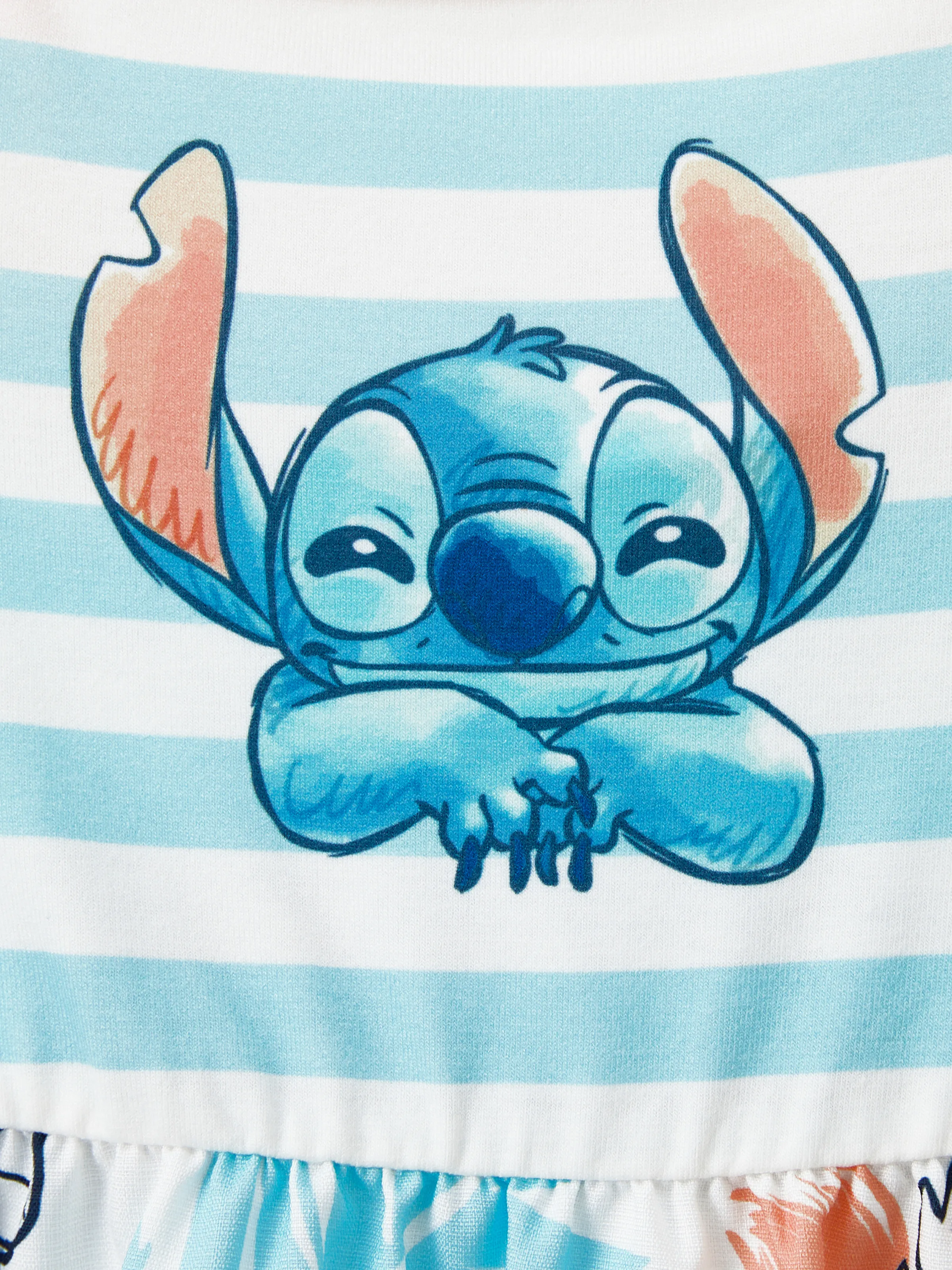 Disney Stitch Family Matching Tropical Flower Gradient Print T-shirt/Sleevelss Dress Multicolor - Image 9