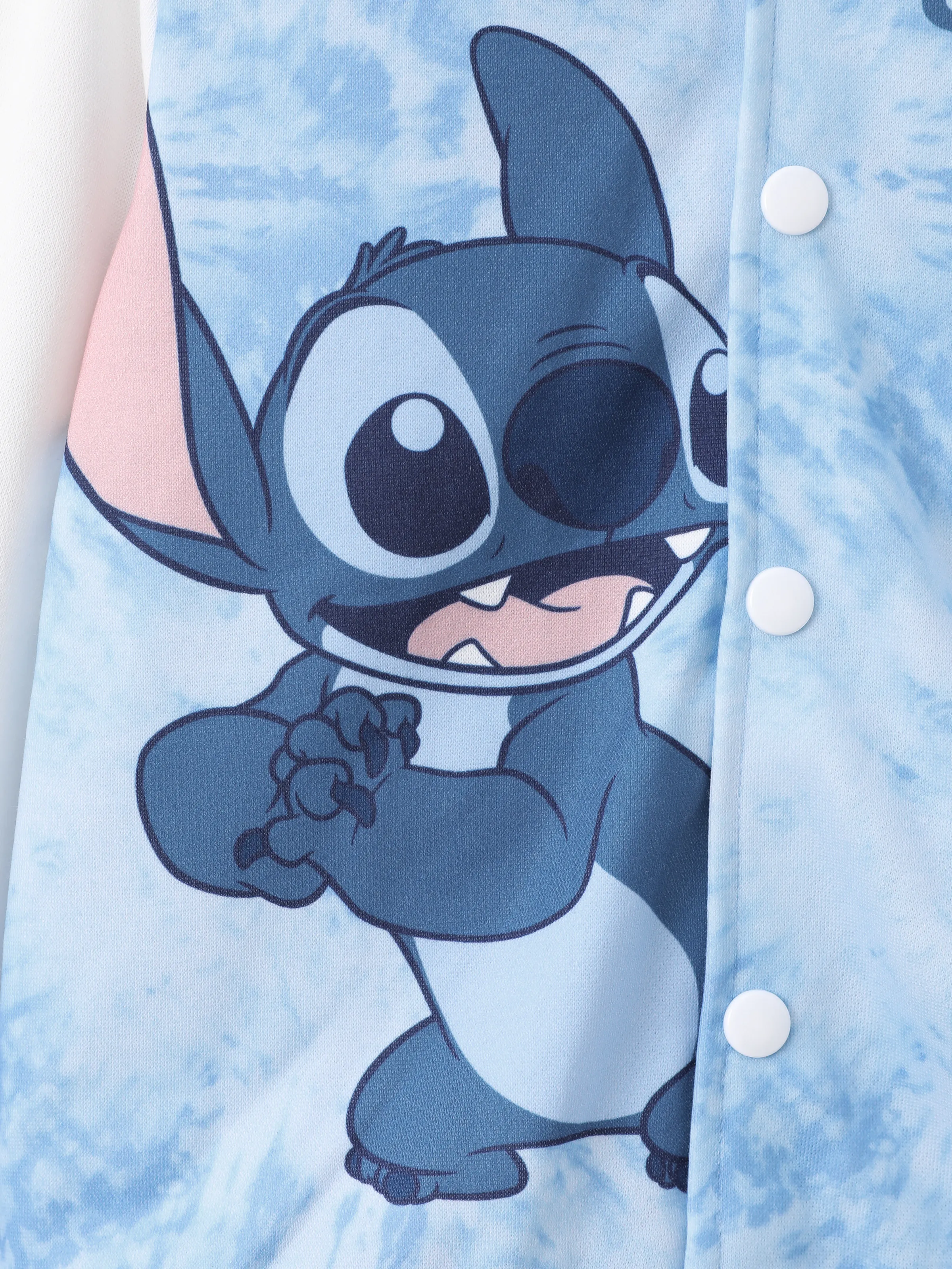 Disney Stitch Kid Boy Tye-die Print Bomber Jacket Blue - Image 3