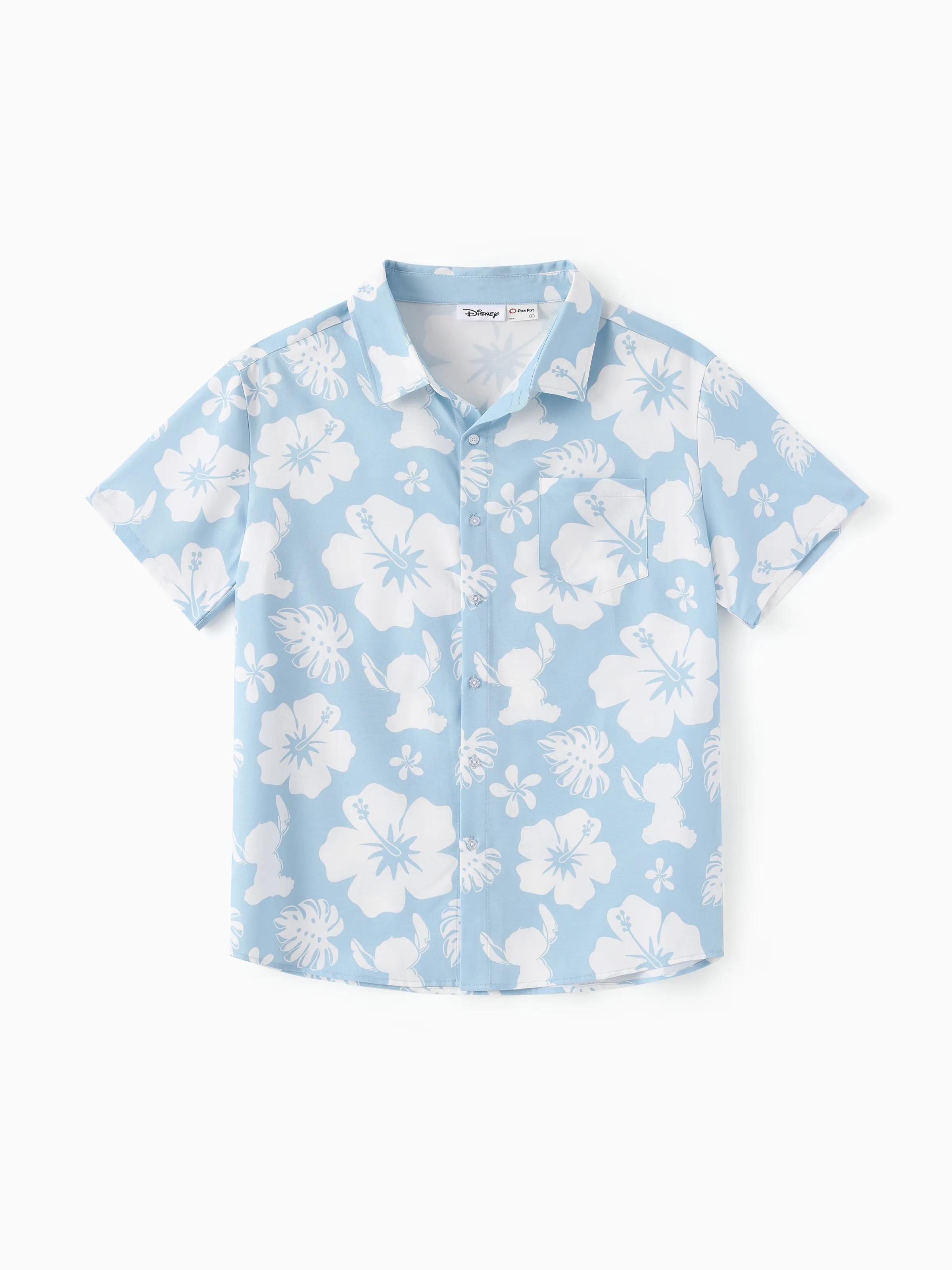Disney Stitch Matching Family Tropical Floral Jumpsuit/ Dress/ Shirt Light Blue - Image 25