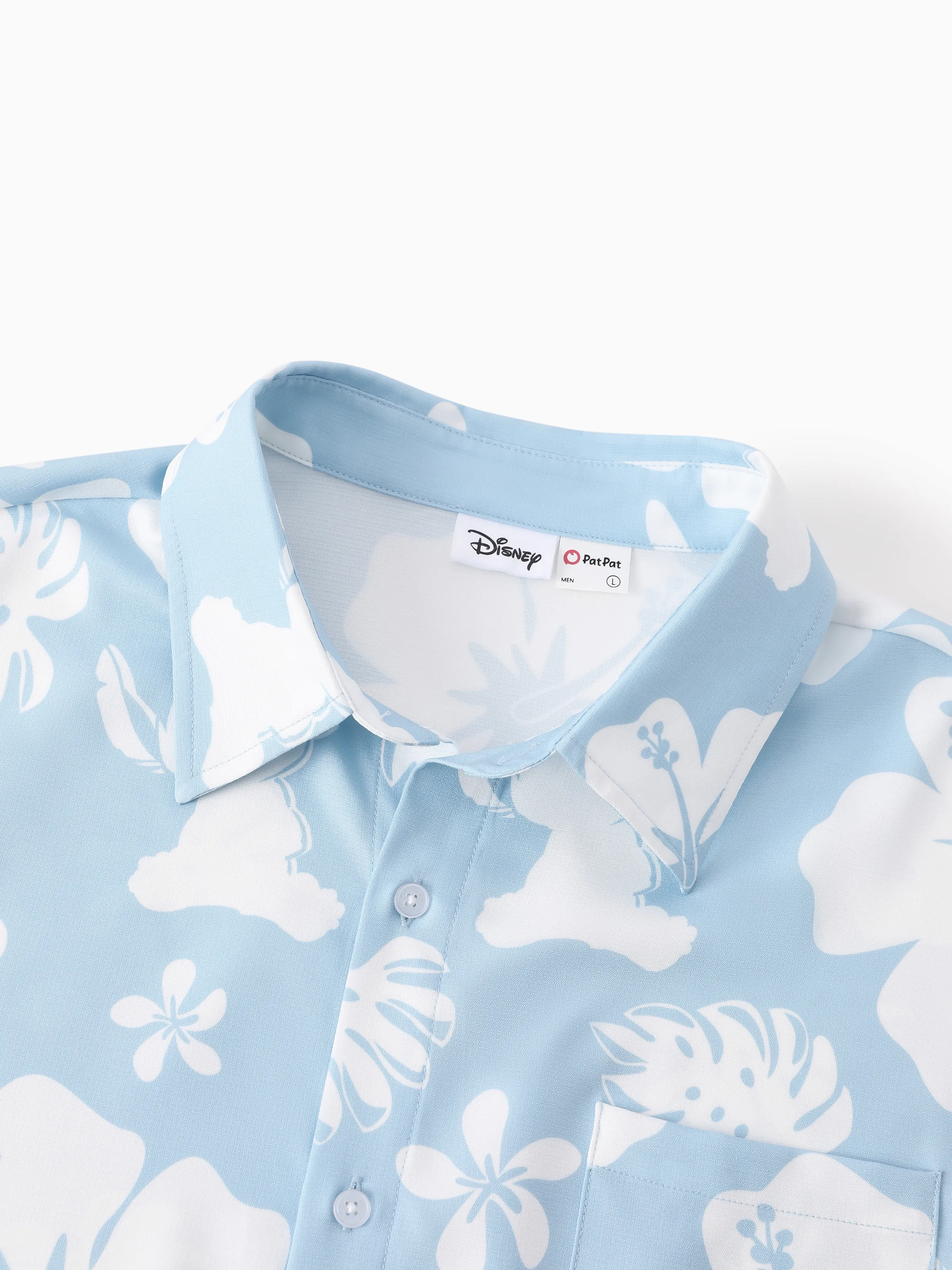Disney Stitch Matching Family Tropical Floral Jumpsuit/ Dress/ Shirt Light Blue - Image 27