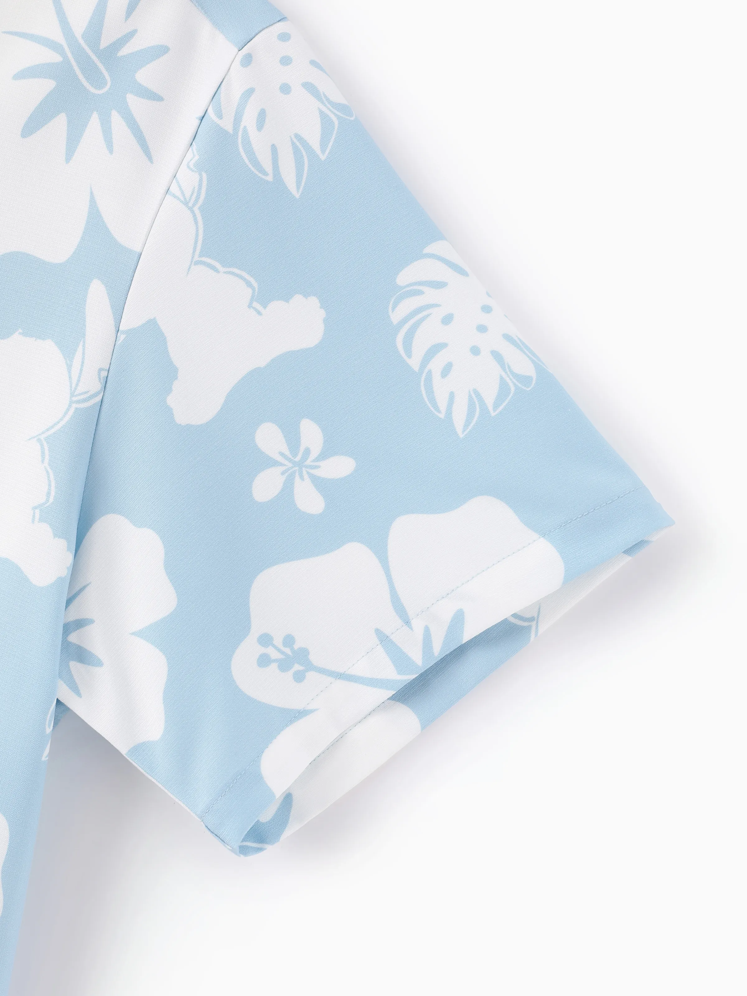 Disney Stitch Matching Family Tropical Floral Jumpsuit/ Dress/ Shirt Light Blue - Image 28