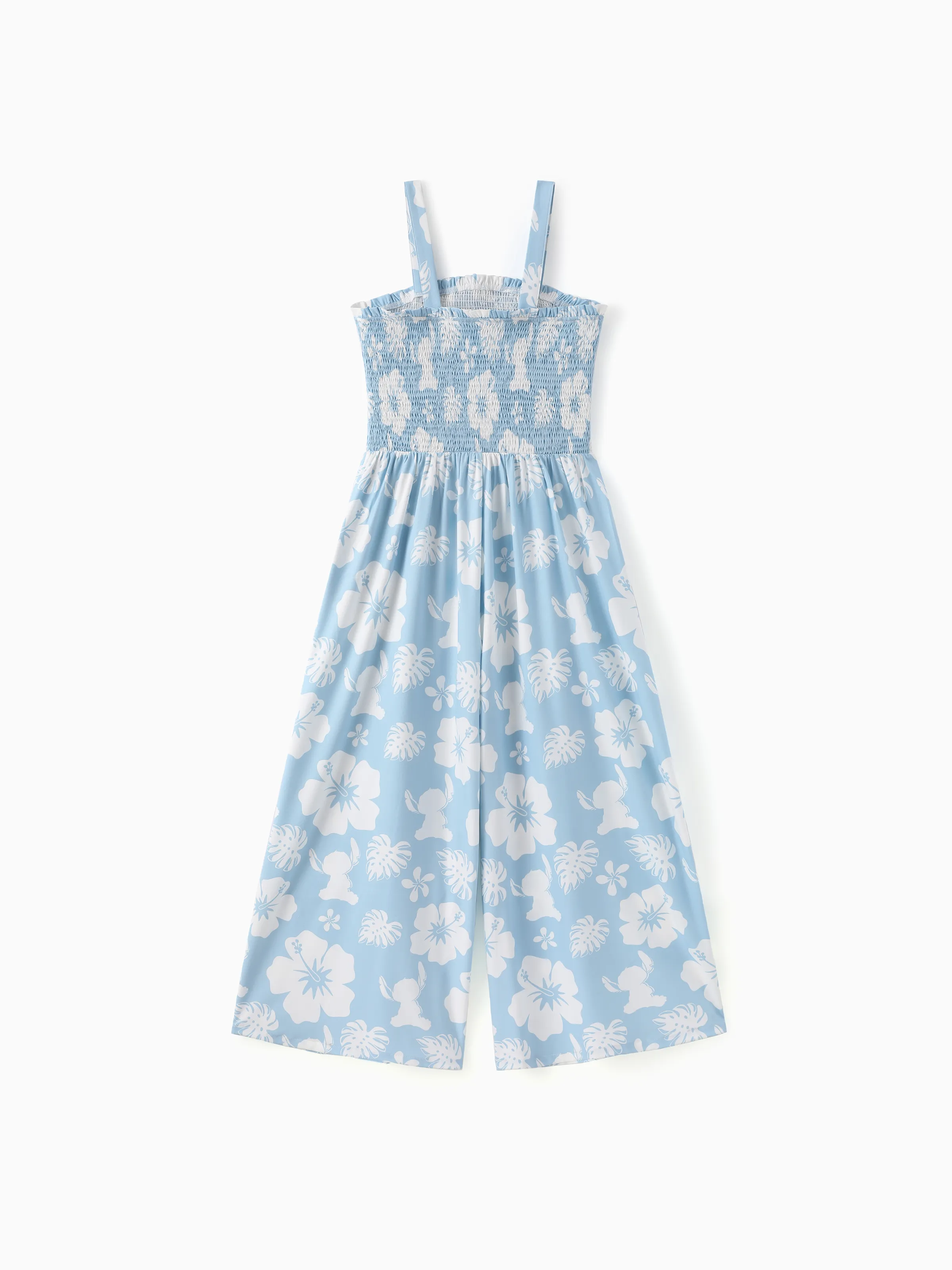 Disney Stitch Matching Family Tropical Floral Jumpsuit/ Dress/ Shirt Light Blue - Image 7