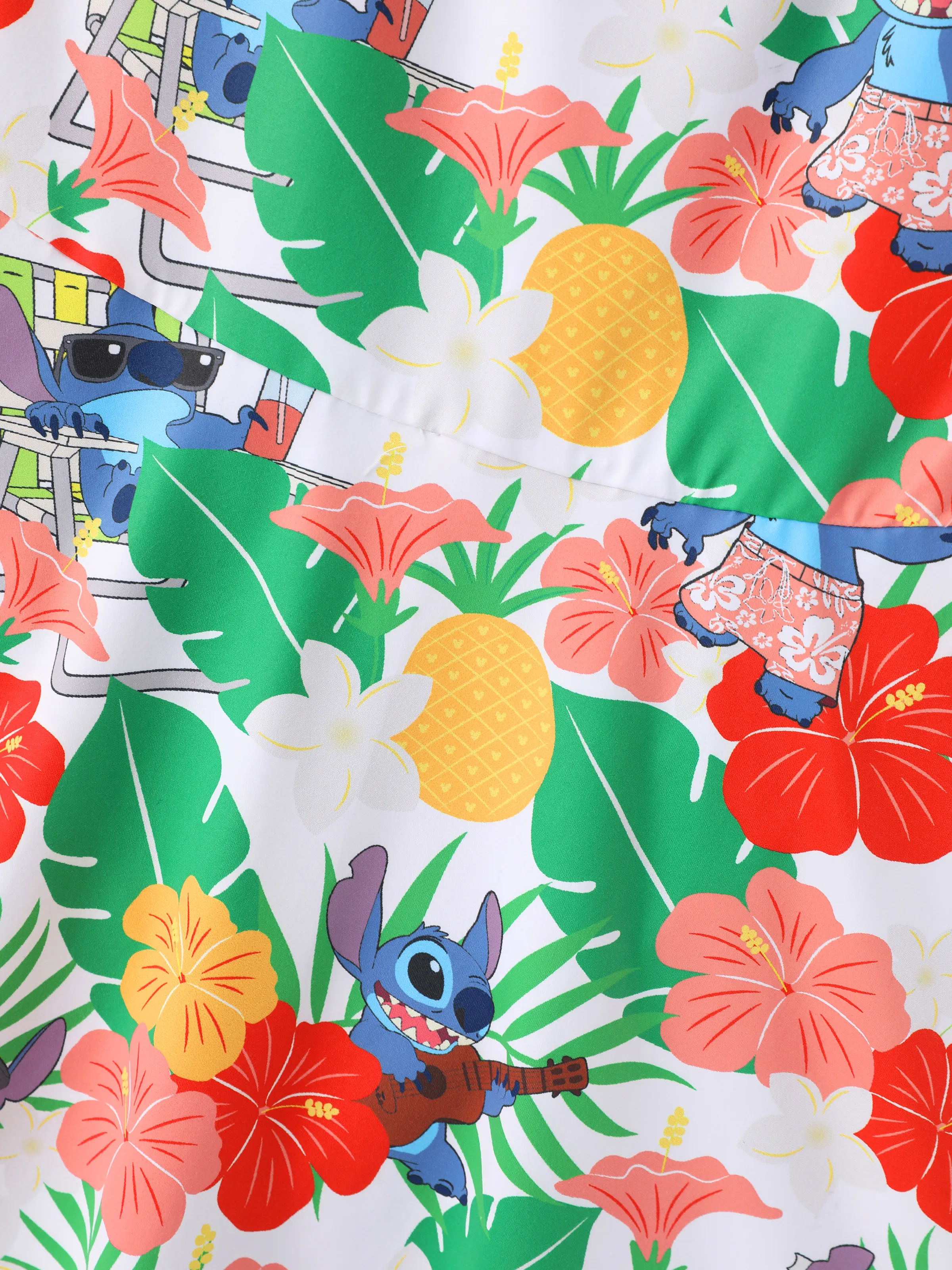 Disney Stitch Matching Family Tropical Floral Sporty Dress with Built-in Shorts & Pockets/ Cotton Top Multi-color - Image 10