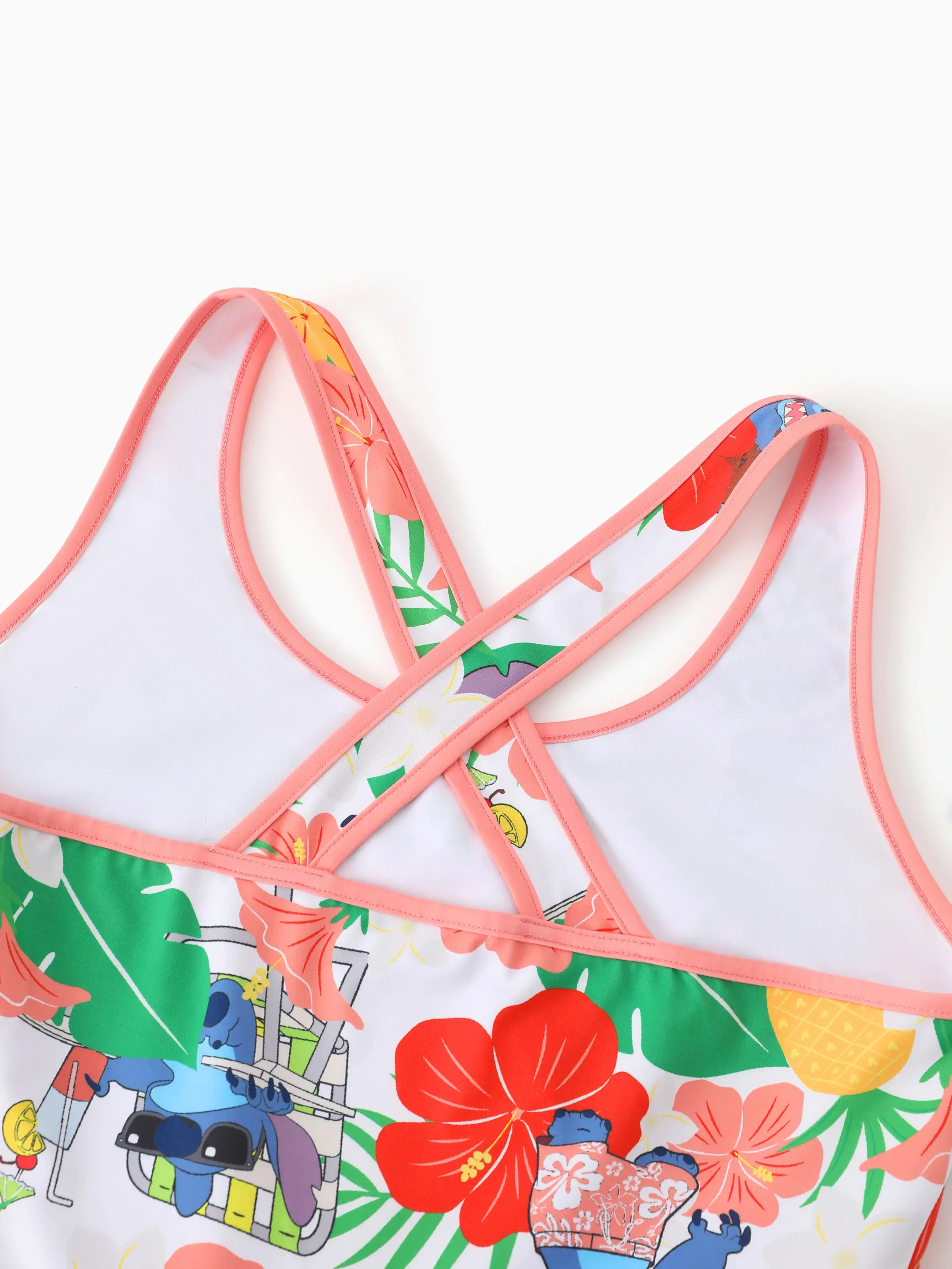 Disney Stitch Matching Family Tropical Floral Sporty Dress with Built-in Shorts & Pockets/ Cotton Top Multi-color - Image 8