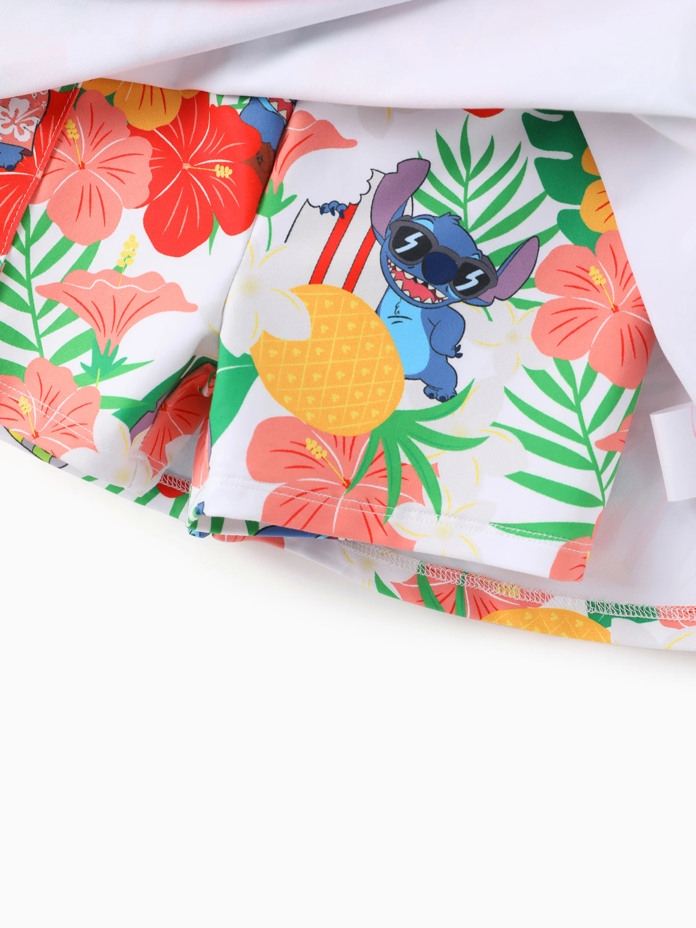 Disney Stitch Matching Family Tropical Floral Sporty Dress with Built-in Shorts & Pockets/ Cotton Top Multi-color - Image 9