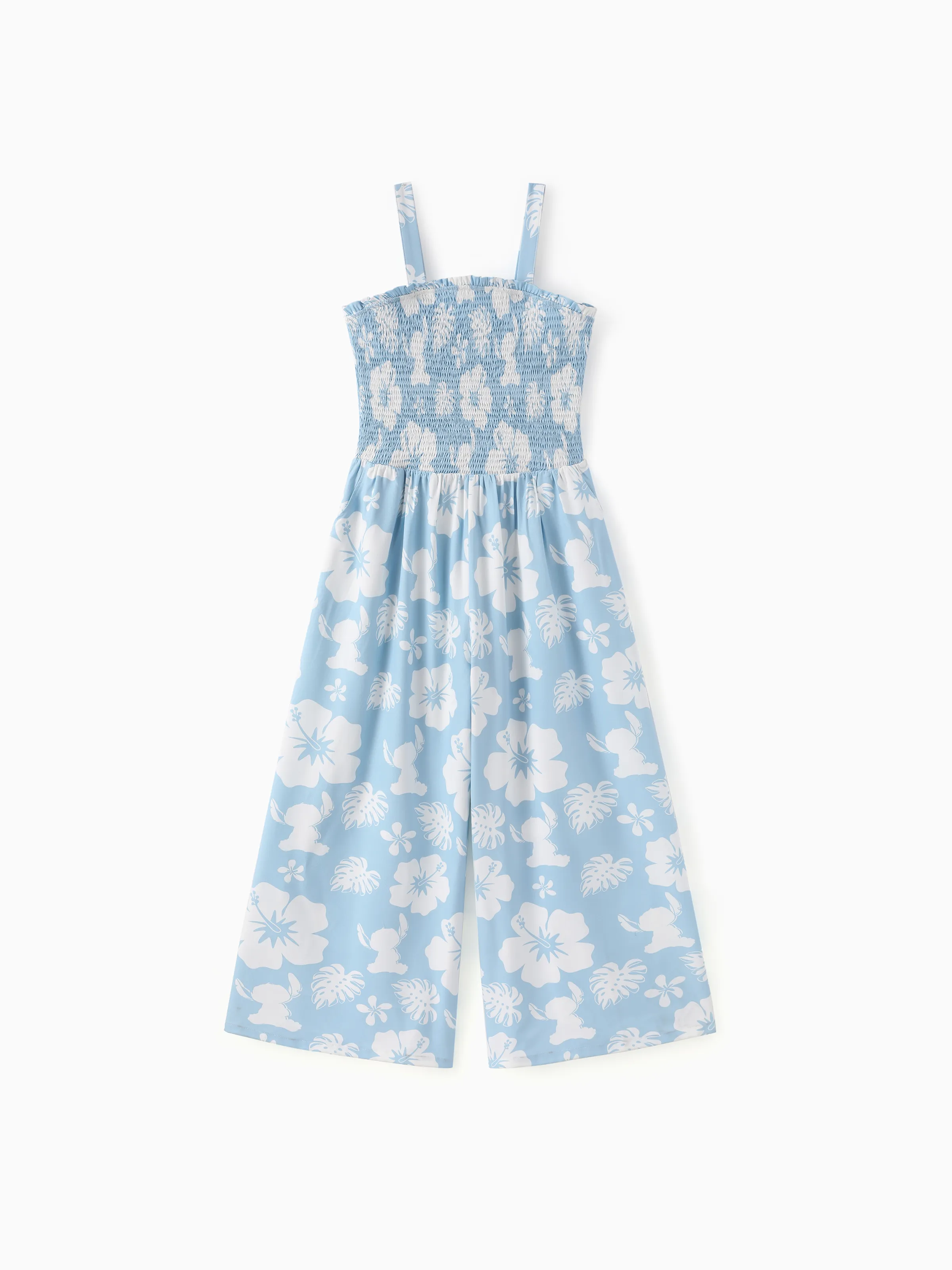 Disney Stitch Mommy & me Tropical Floral Jumpsuit/ Dress/ Shirt Light Blue - Image 7