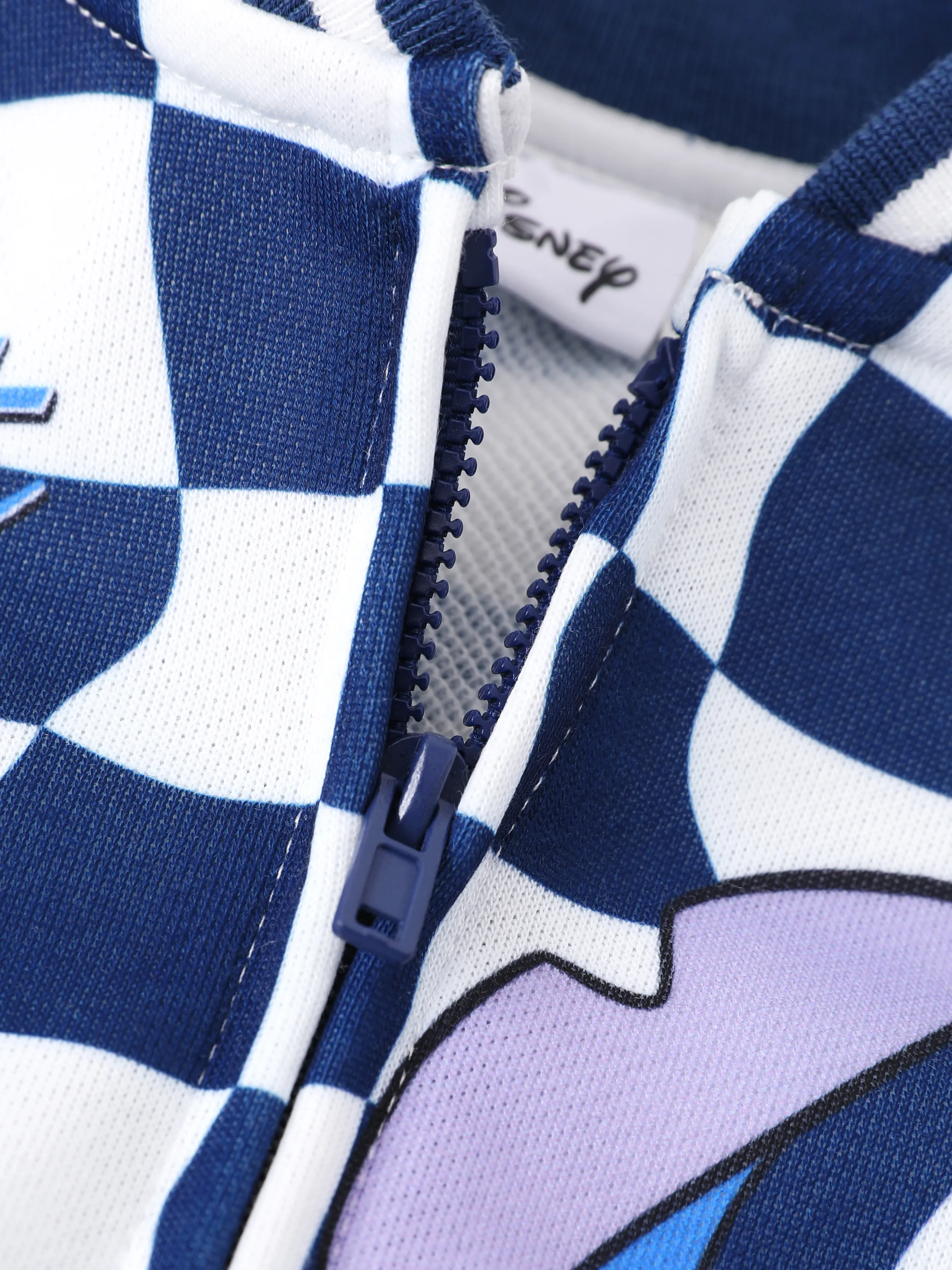 Disney Stitch Toddler/ Kid Boy Checkerboard Pattern Bomber Jacket Deep Blue - Image 7