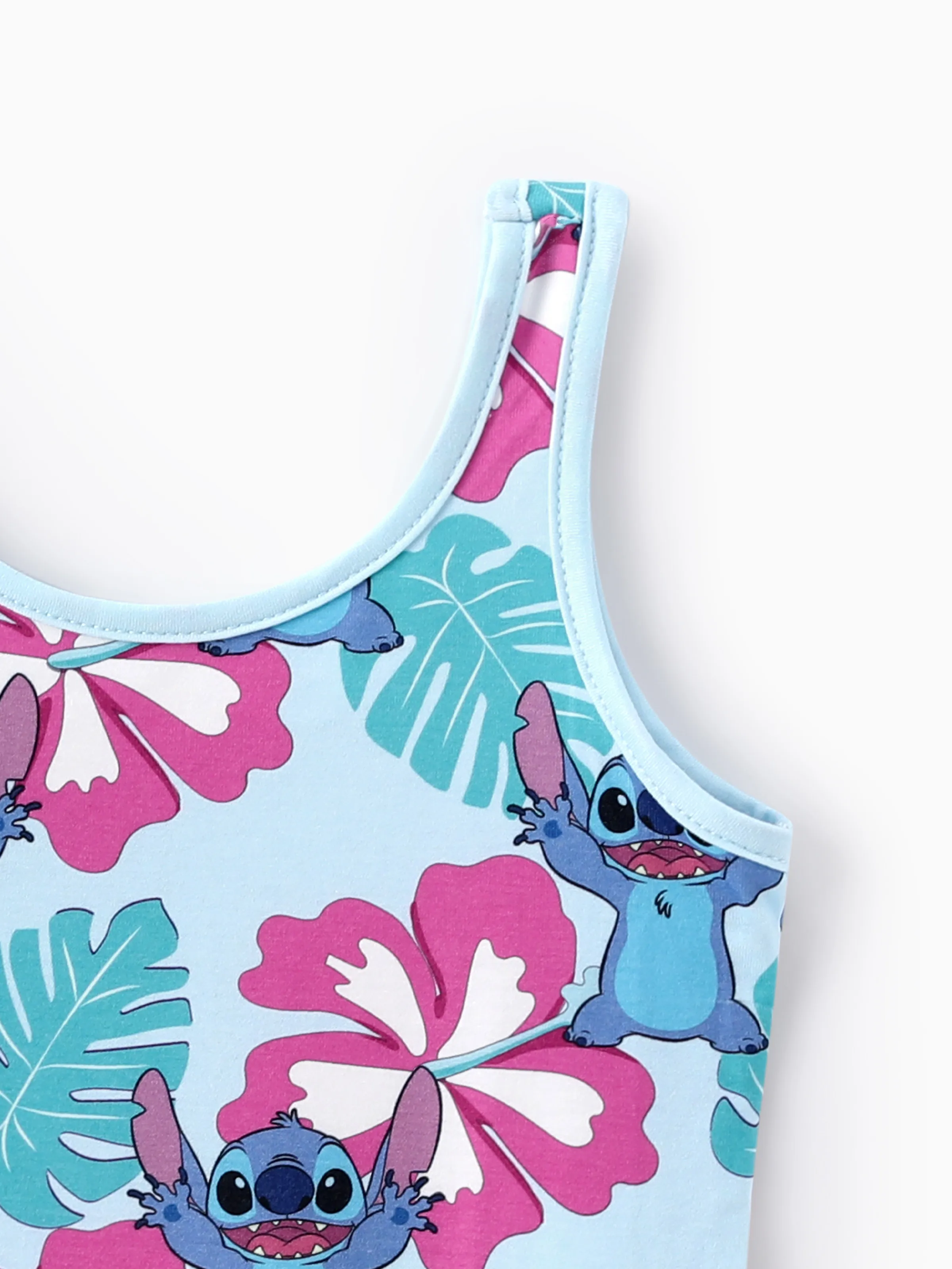 Disney Stitch Toddler/Kid Girl Naia™ Hawaii Style Character Allover Print Dress Blue - Image 4