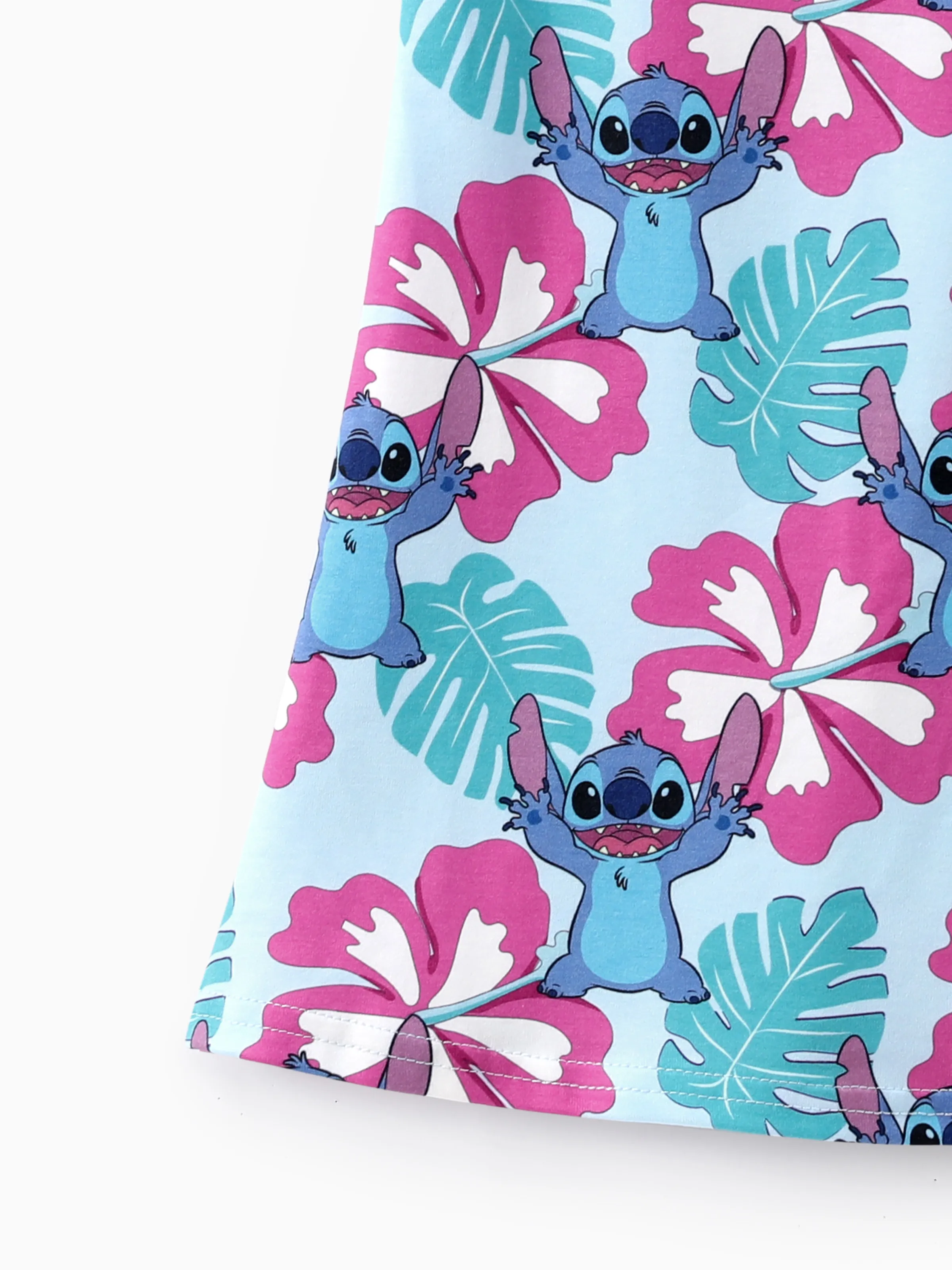 Disney Stitch Toddler/Kid Girl Naia™ Hawaii Style Character Allover Print Dress Blue - Image 5