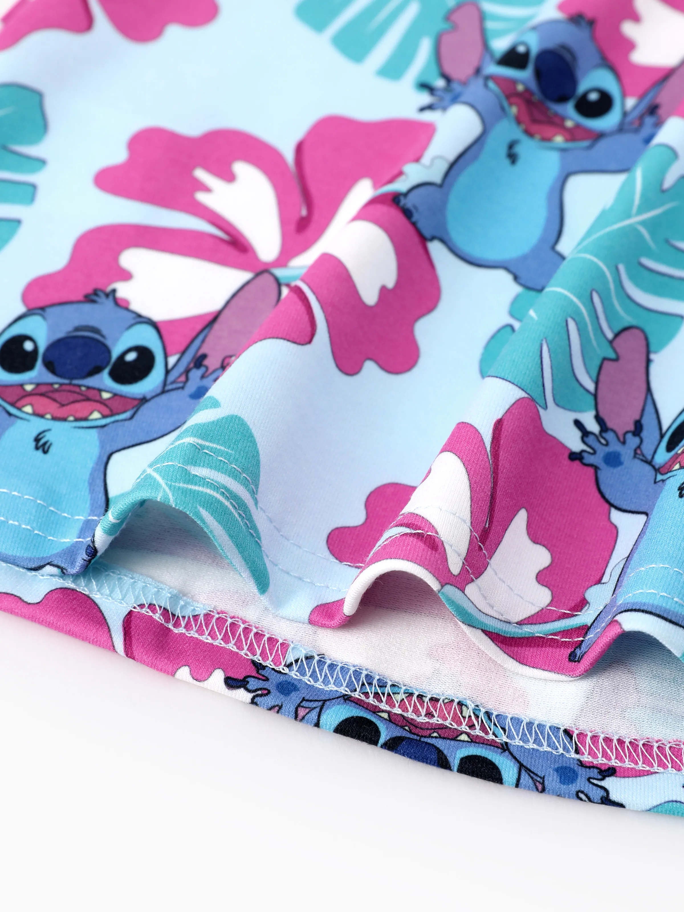 Disney Stitch Toddler/Kid Girl Naia™ Hawaii Style Character Allover Print Dress Blue - Image 6