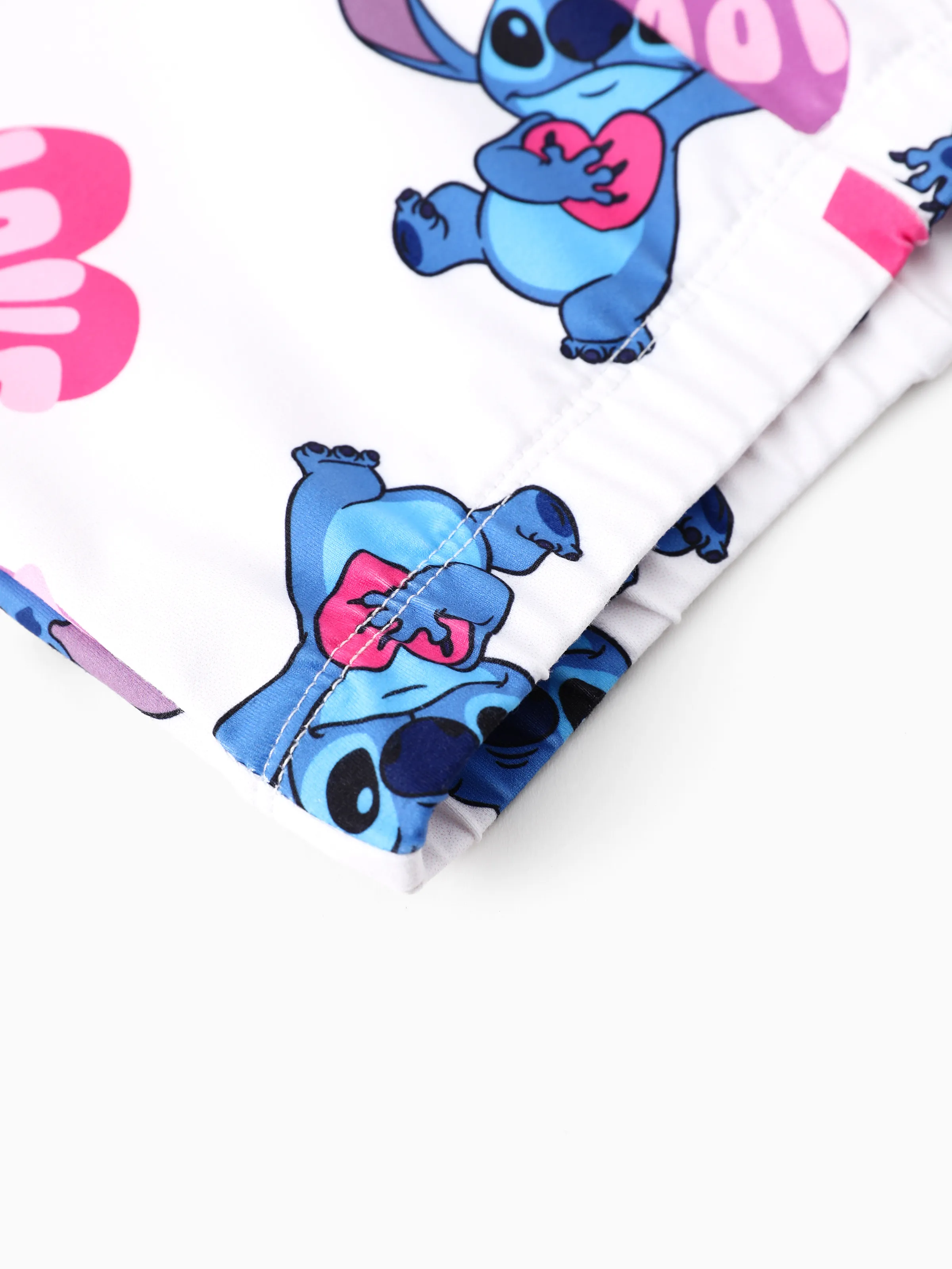 Disney Stitch Toddler/Kids Girl Stitch 2pcs Tie Front Longsleeves Top and Pattern Flared Pant Set Pink - Image 14
