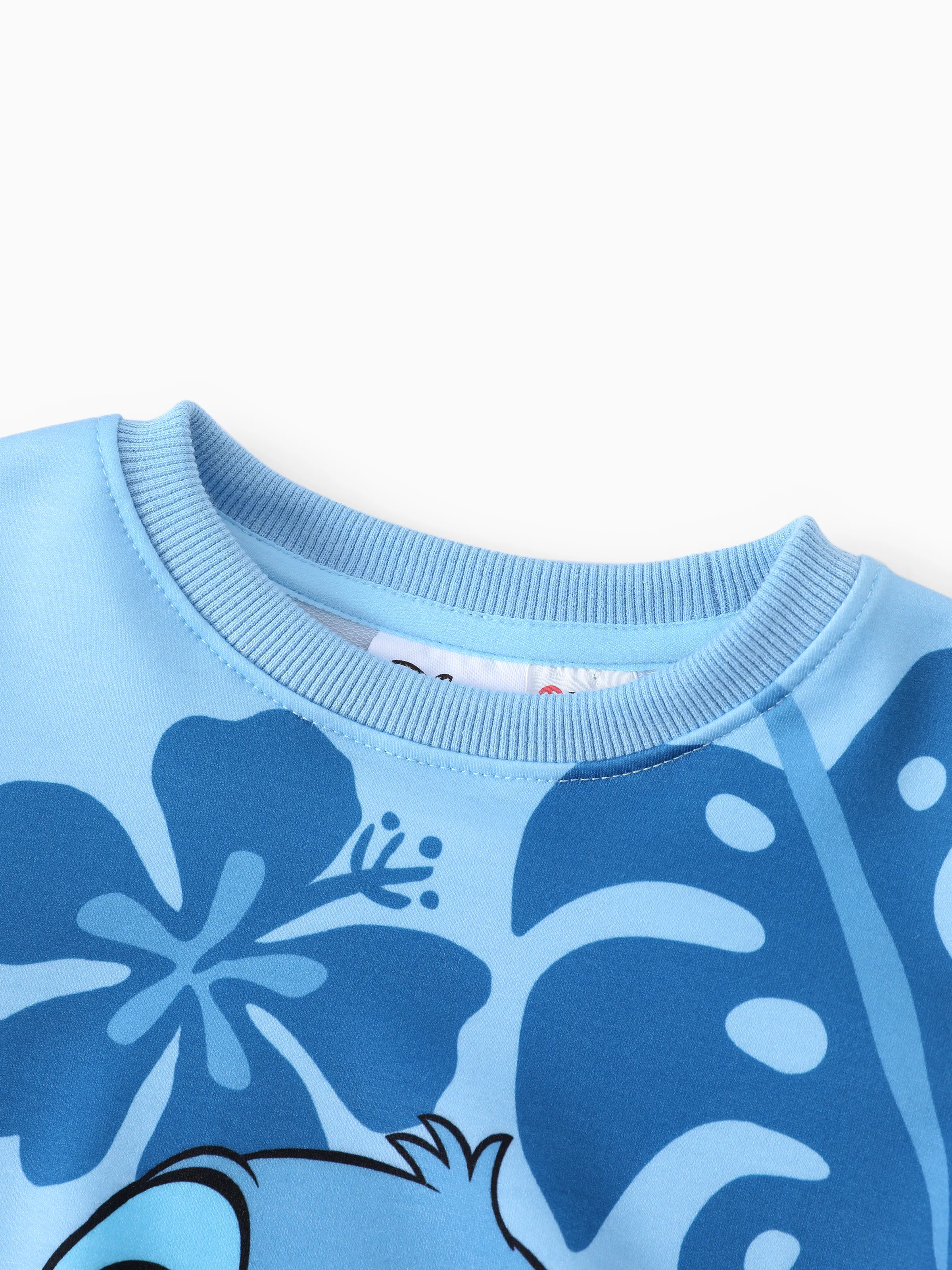 Disney Stitch Toddler/Kids Girl Stitch Ruffled Floral Print Top and Pants Set Blue - Image 7