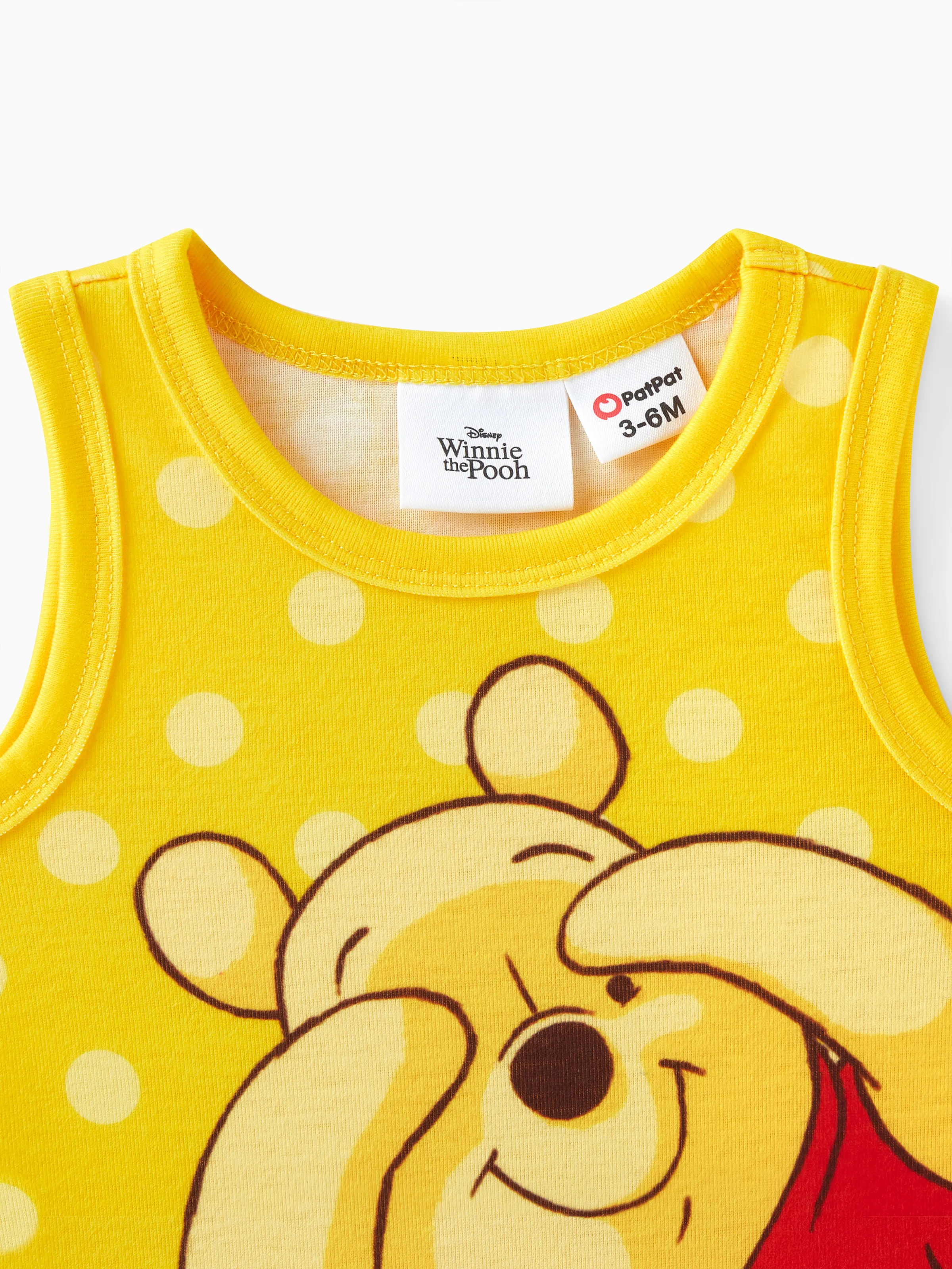 Disney Winnie the Pooh 1pc Baby Boy/Girl Naia™ Character Striped/Polka Dot Bodysuit
 LightYellow - Image 2