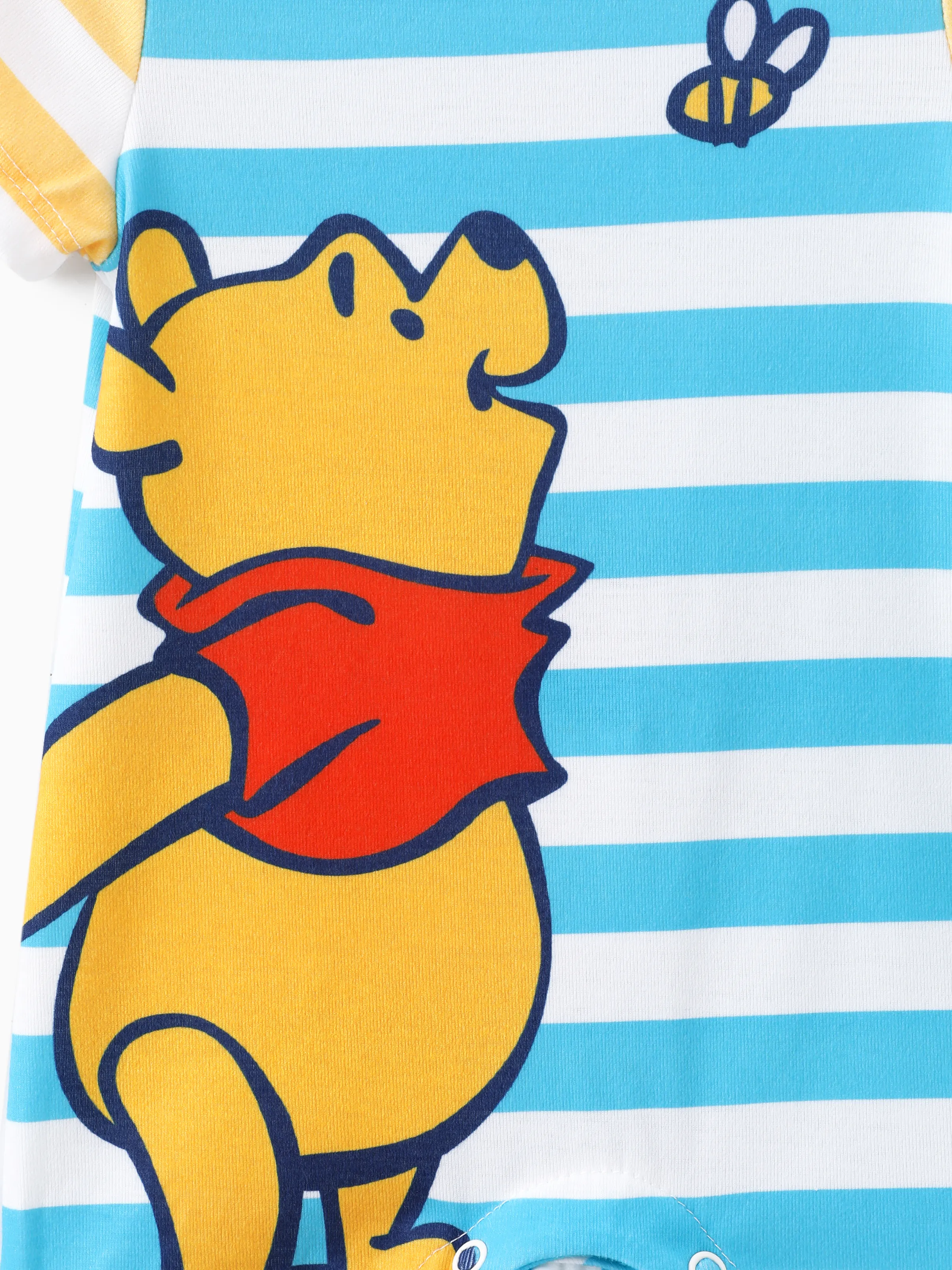 Disney Winnie the Pooh Baby Boy Naia™ Character Print with Stripes Onesies Light Blue - Image 2