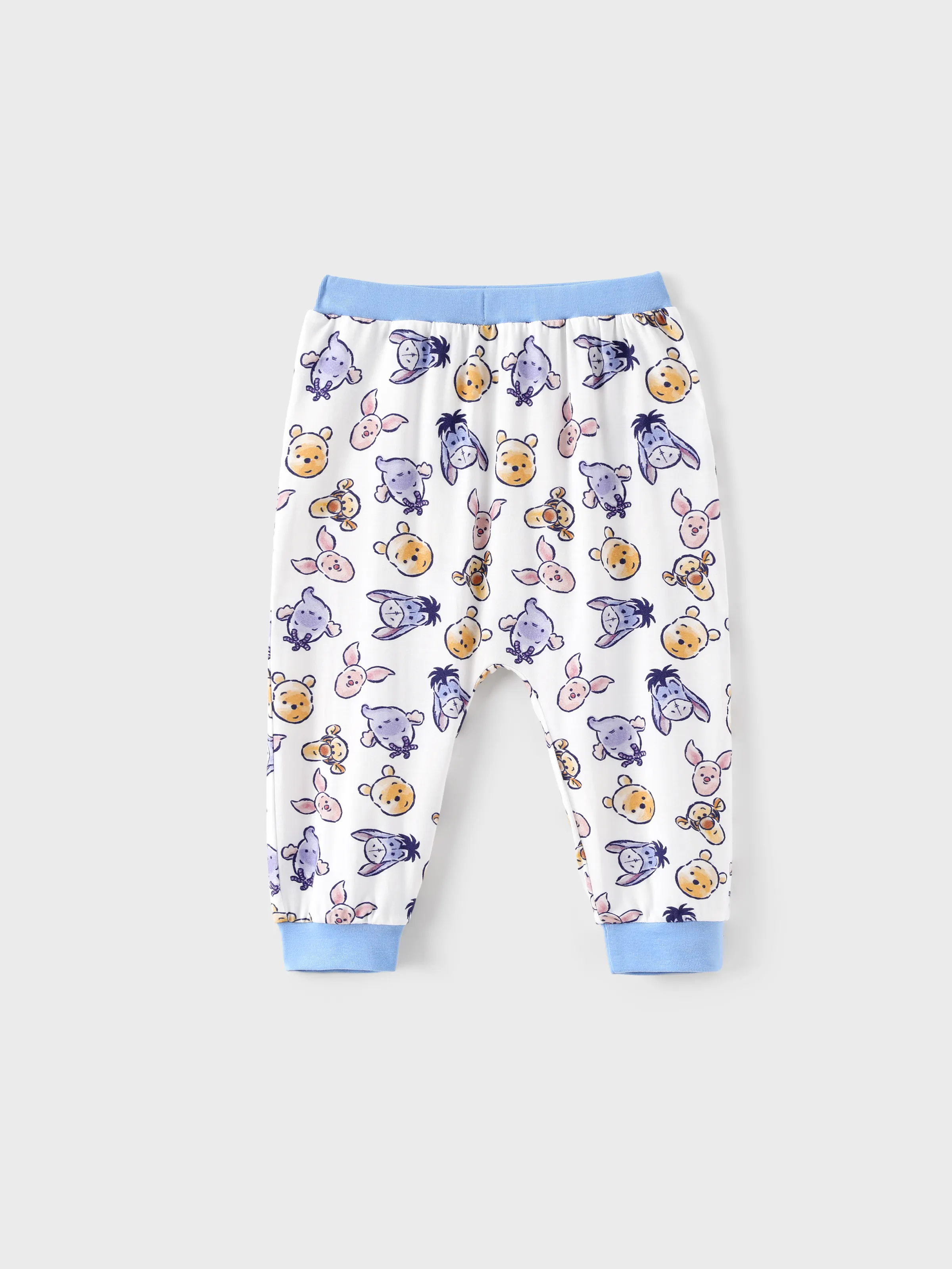 Disney Winnie the Pooh Baby Boy/Girl 2pcs Winnie/Piglet/Eeyore Allover Prints Snap Closure Bodysuit and Pants Sets White - Image 10