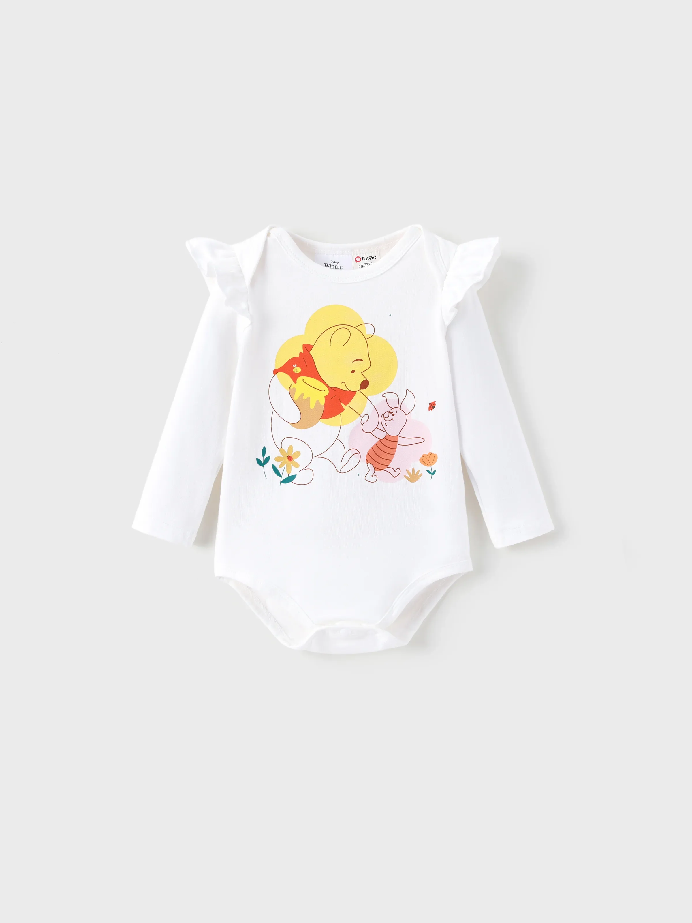 Disney Winnie the Pooh Baby Girl 3pcs Ruffled Romper and Pants with Headband Set Ginger - Image 6