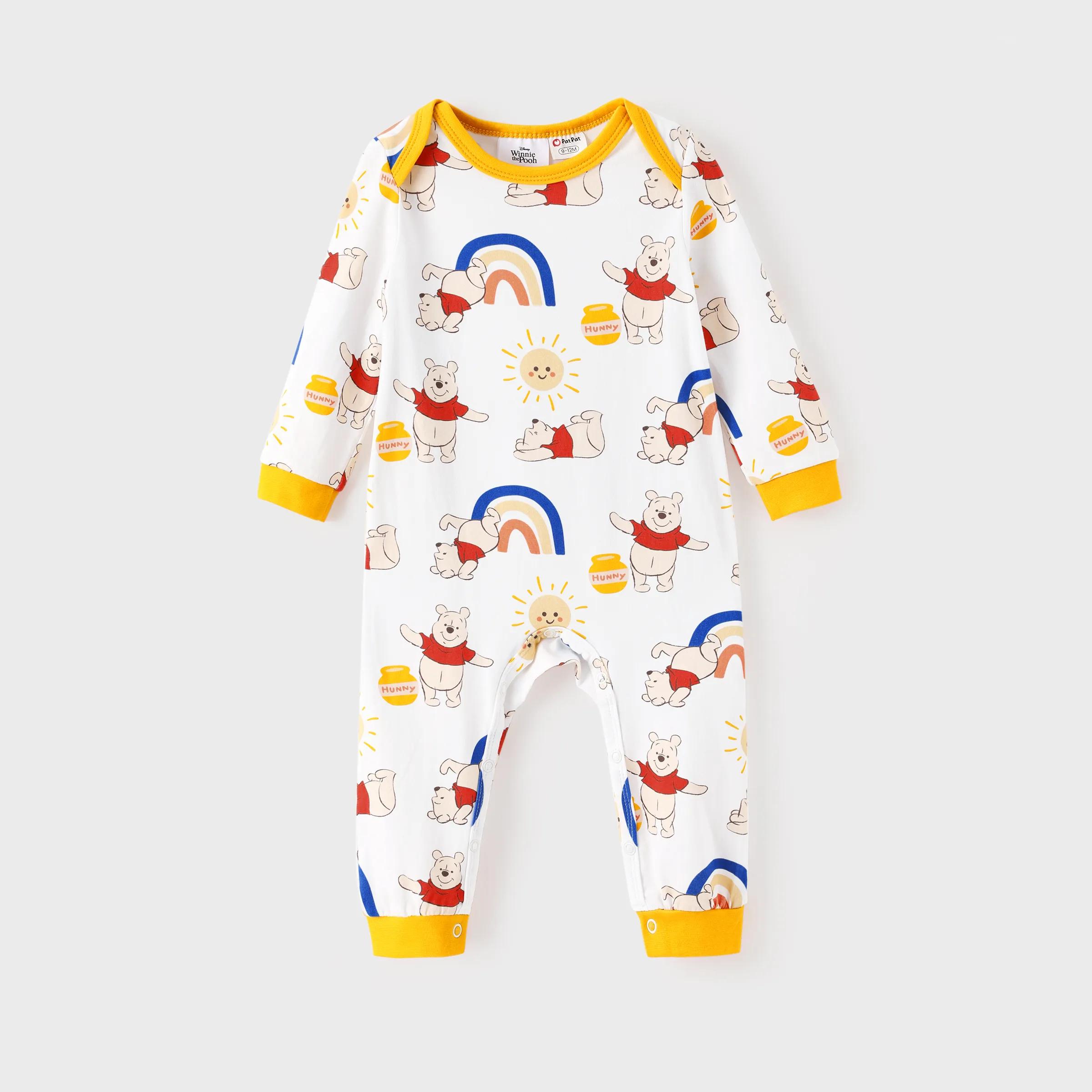 Disney Winnie the Pooh Baby Girl Organic Cotton Jumpsuit Yellow - Image 6