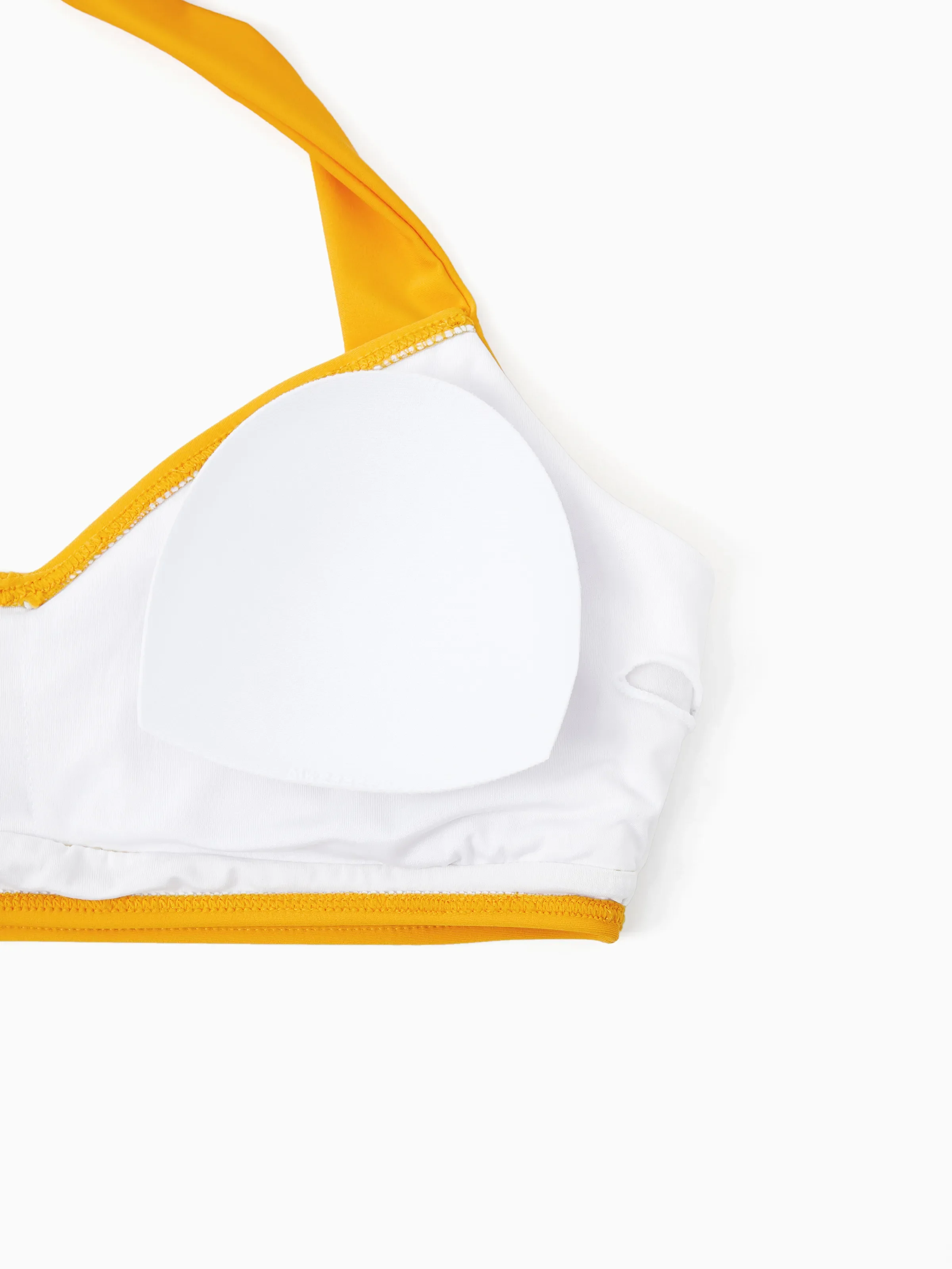 Family Matching Allover Lemon Print and Solid Halter Neck Two-piece Swimsuit or Swim Trunks Shorts Multi-color - Image 6
