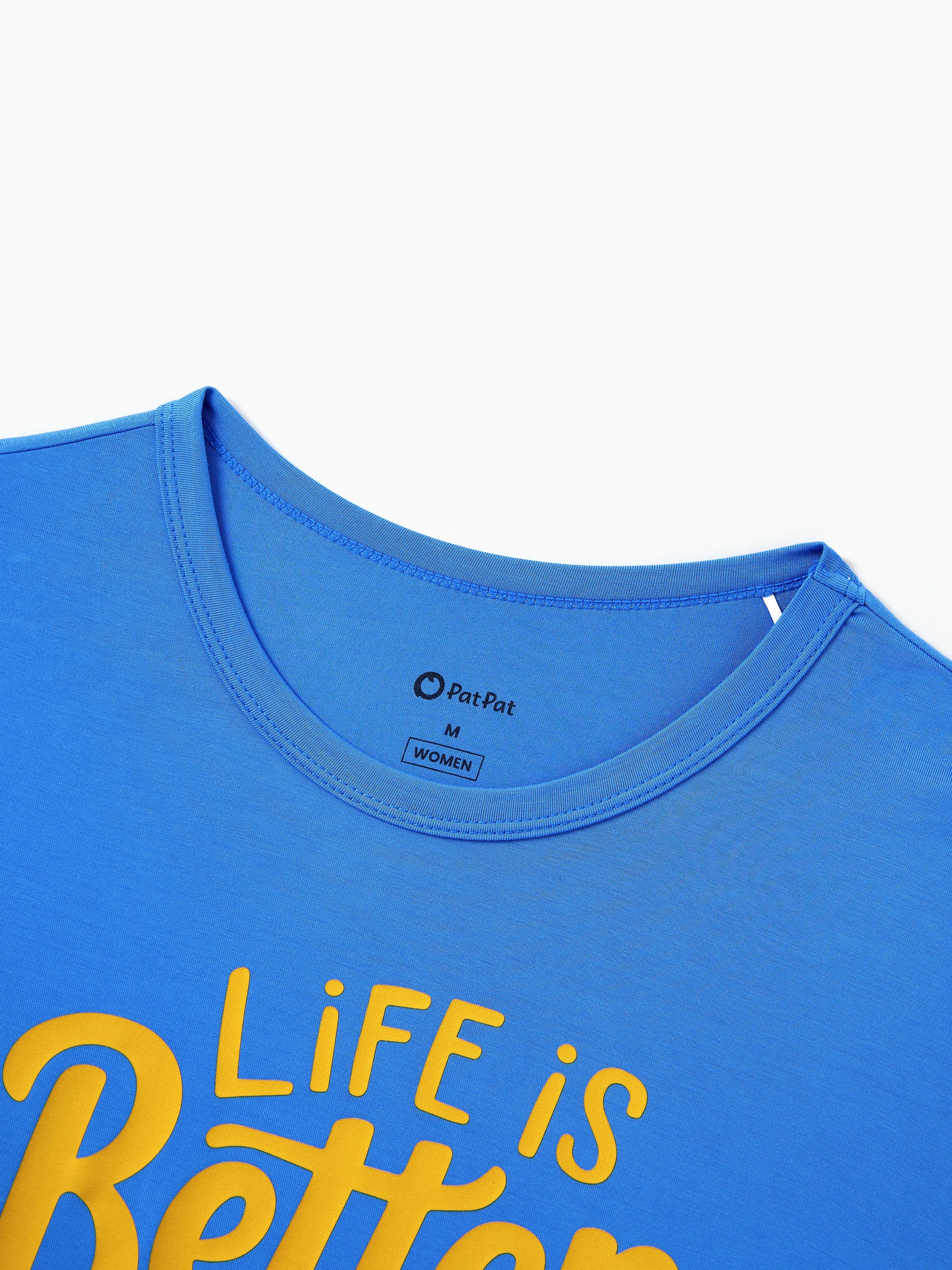 Family Matching Bamboo Pajamas Buttery Soft Bamboo PJs for Men Women Kids Toddler, Cute Burger & Fries Print Short Sleeve Sleepwear (Snug-Fitting for Children) Royal Blue - Image 8