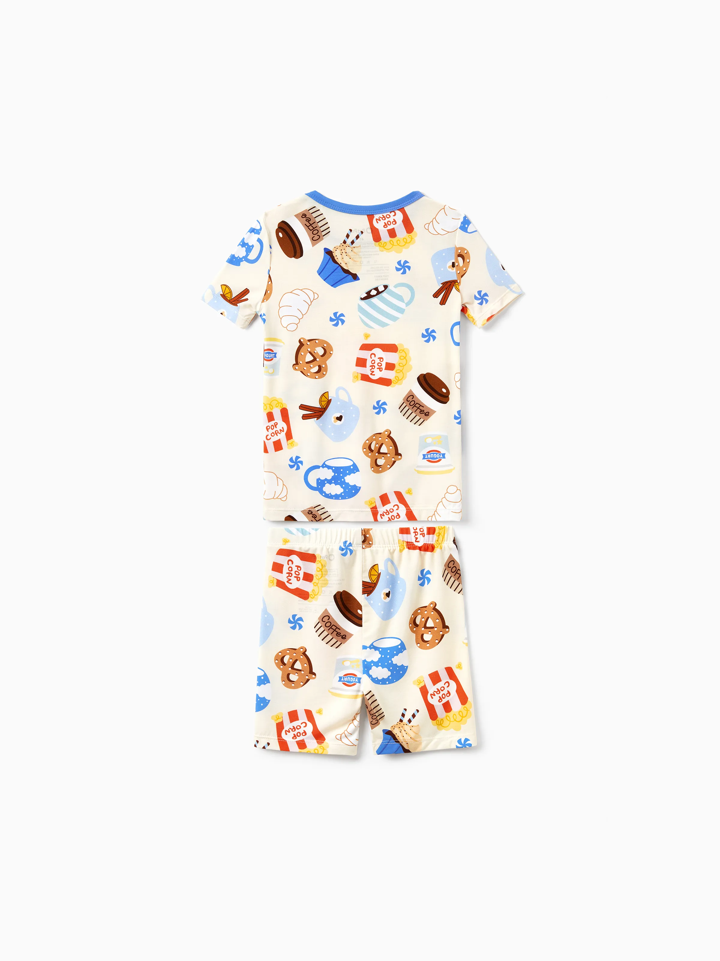 Family Matching Bamboo Pajamas Buttery Soft Bamboo Viscose PJs for Men Women Kids Toddler Baby, Cozy Dessert Print Short-sleeve Sleepwear Blue - Image 13