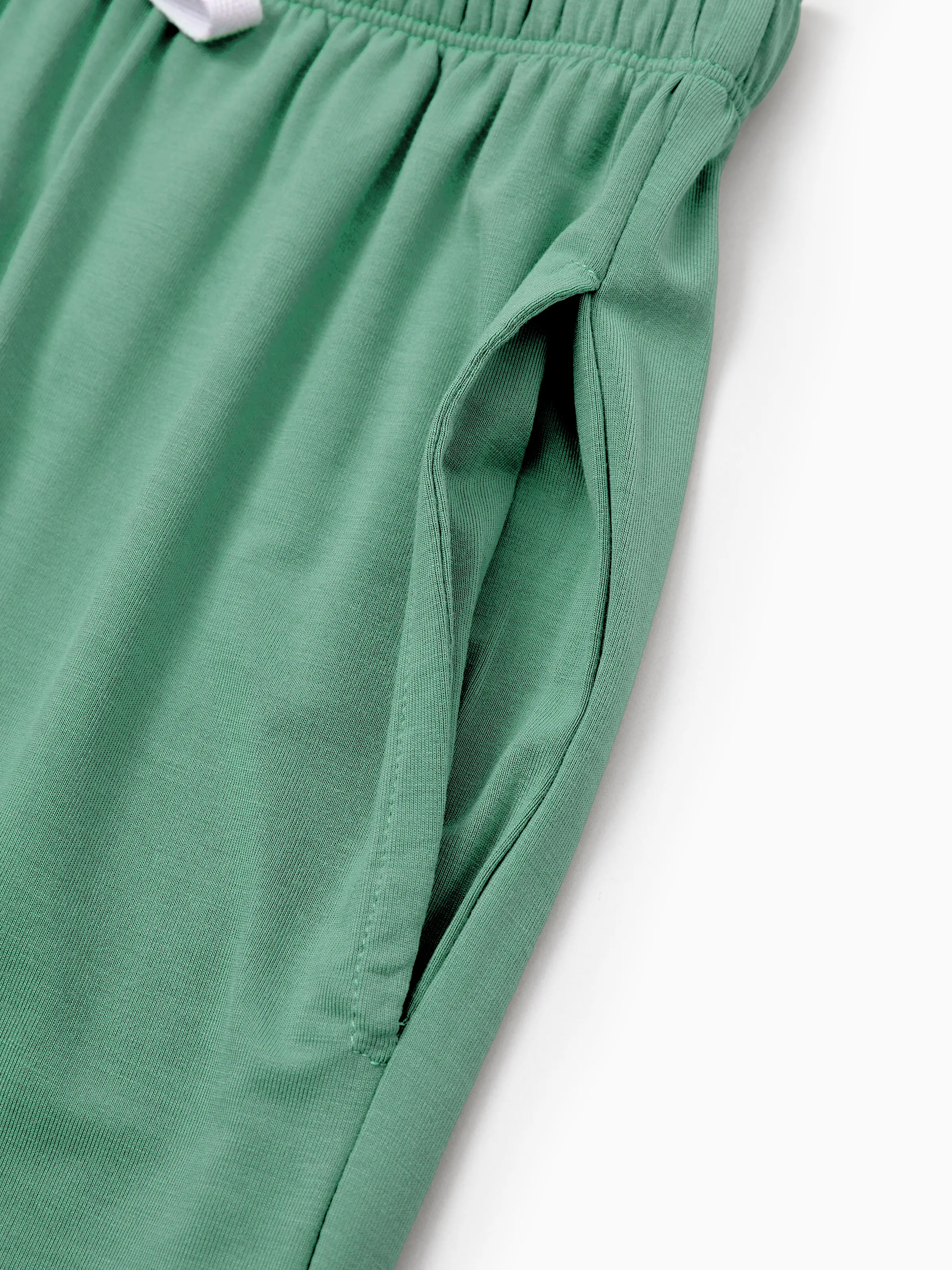 Family Matching Bamboo Pajamas Buttery Soft Bamboo Viscose PJs for Men Women Kids Toddler Baby, Solid Color Short Sleeve Shirt & Shorts Sleepwear Green - Image 6