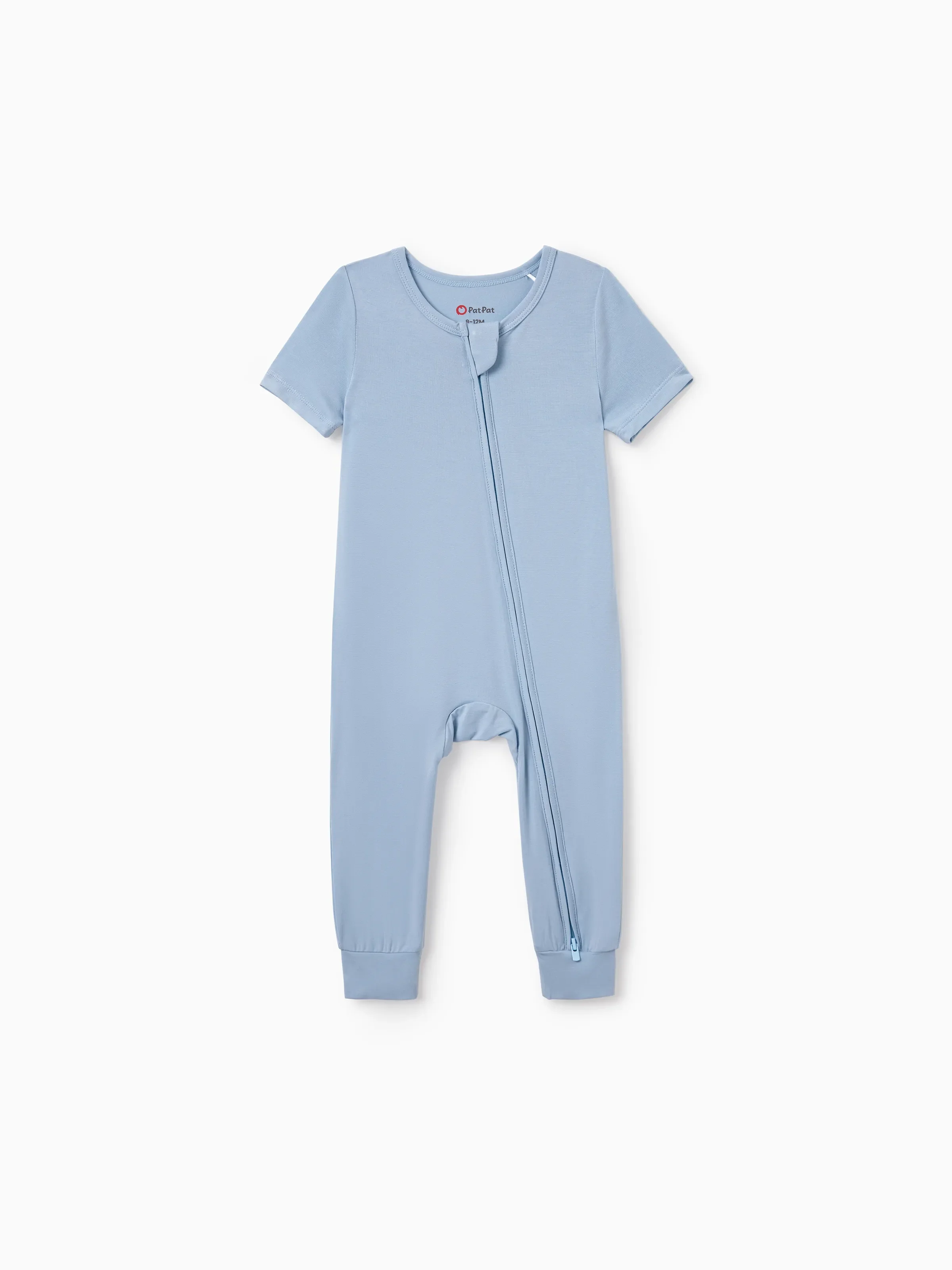 Family Matching Bamboo Pajamas Soft Bamboo Viscose PJs for Men Women Kids Toddler Baby, Classic Blue Short-sleeve Sleepwear with Button-Down Shirt and Pants Blue grey - Image 12