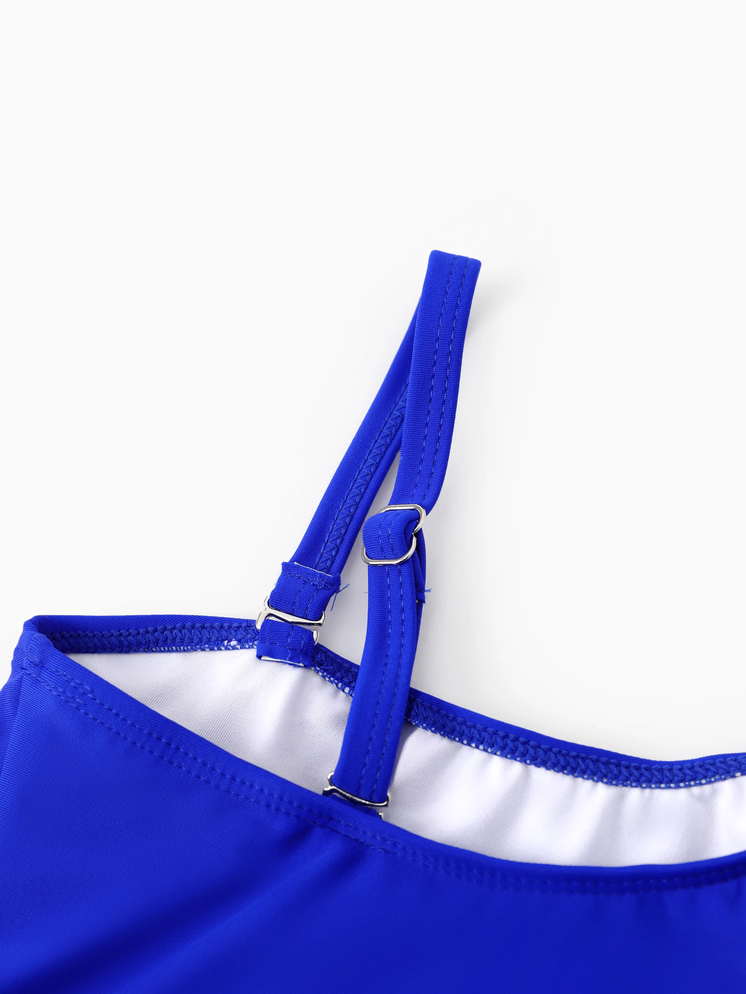Family Matching Blue Drawstring Swim Trunks or Blue One-Piece Strap Swimsuit
 Blue - Image 11