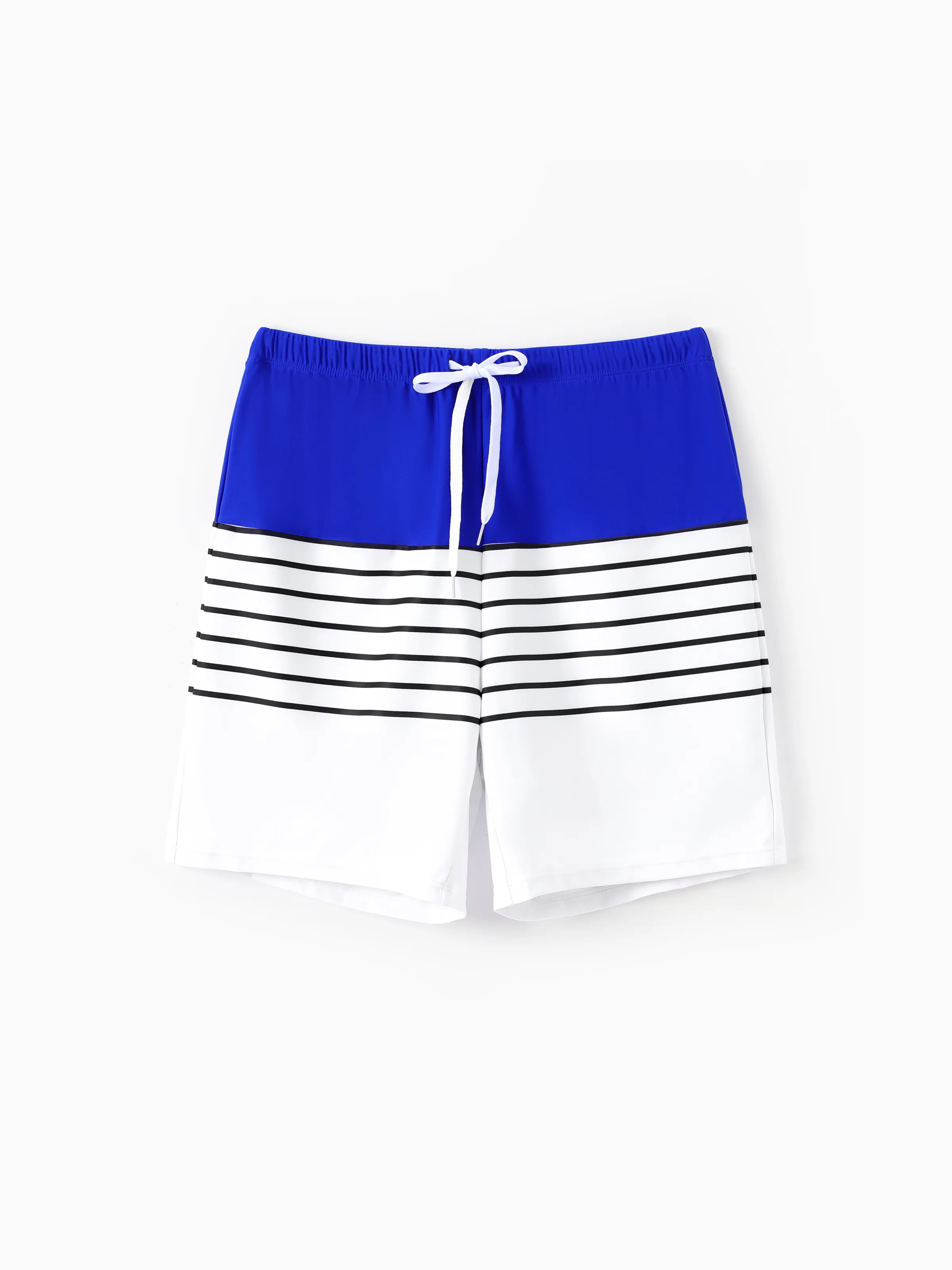 Family Matching Blue Drawstring Swim Trunks or Blue One-Piece Strap Swimsuit
 Blue - Image 17