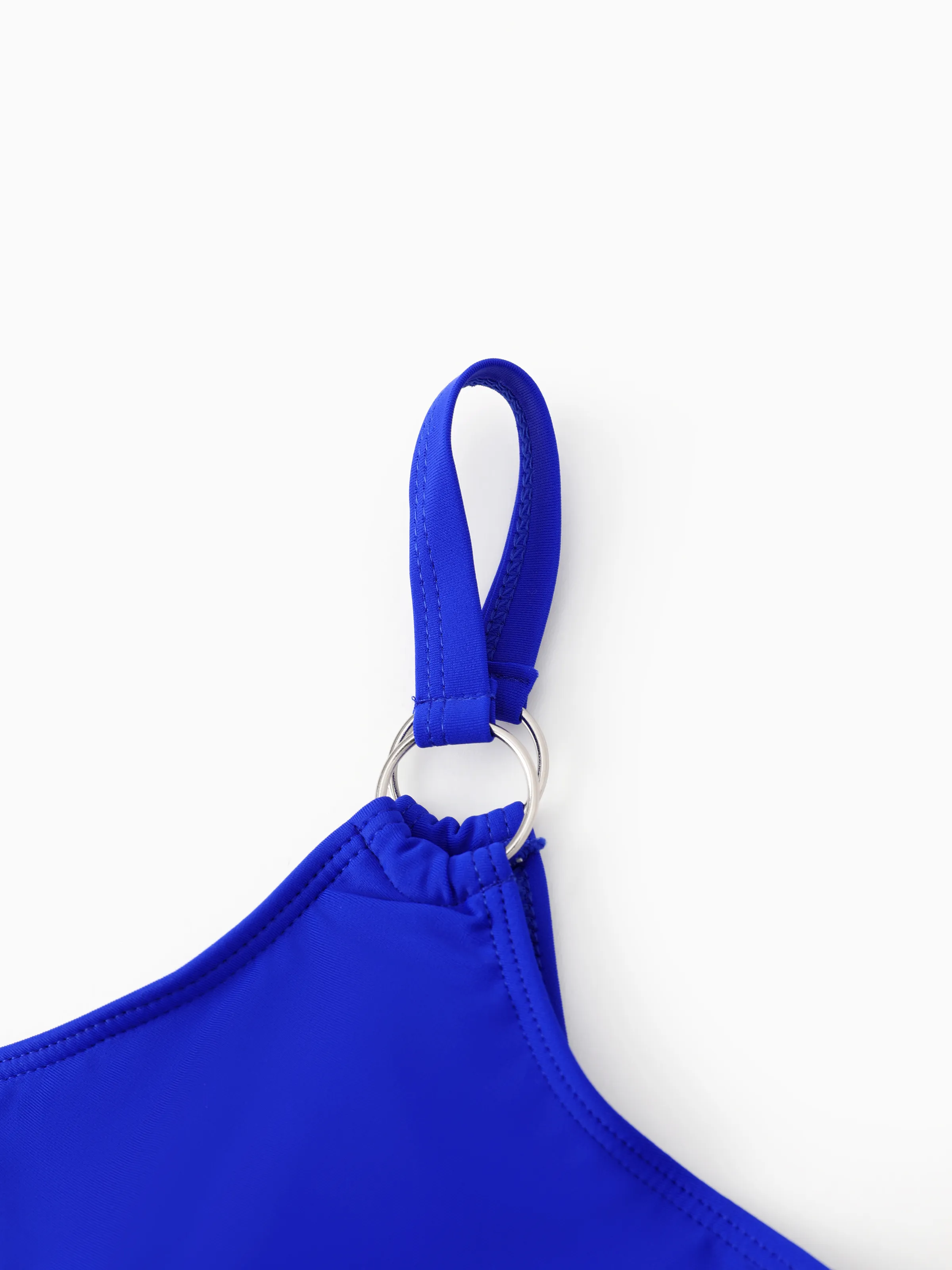 Family Matching Blue Drawstring Swim Trunks or Blue One-Piece Strap Swimsuit
 Blue - Image 5