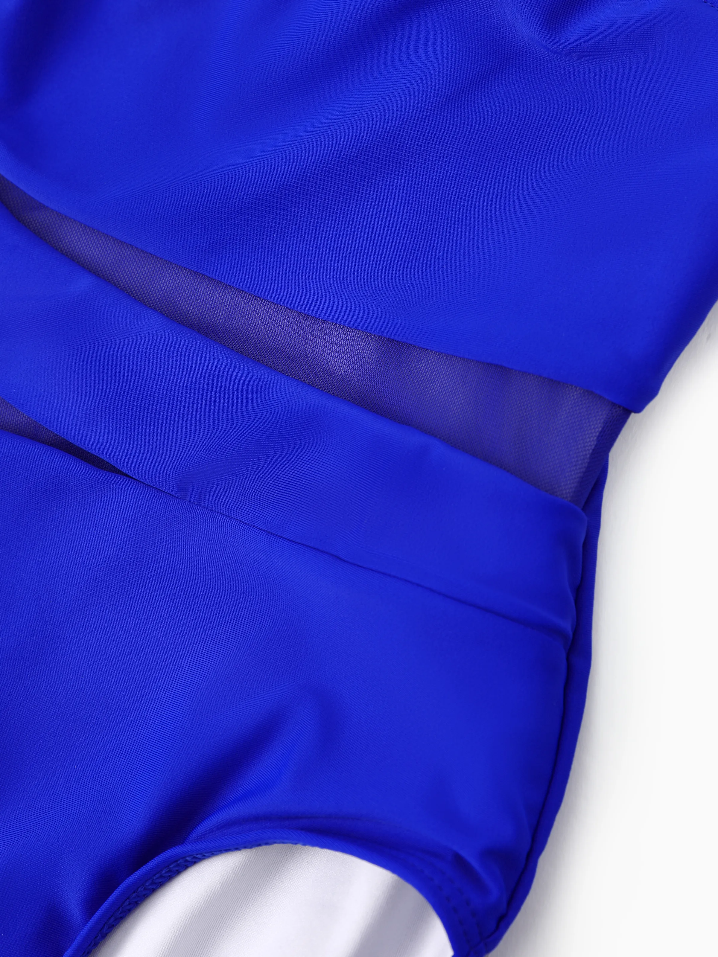 Family Matching Blue Drawstring Swim Trunks or Blue One-Piece Strap Swimsuit
 Blue - Image 9