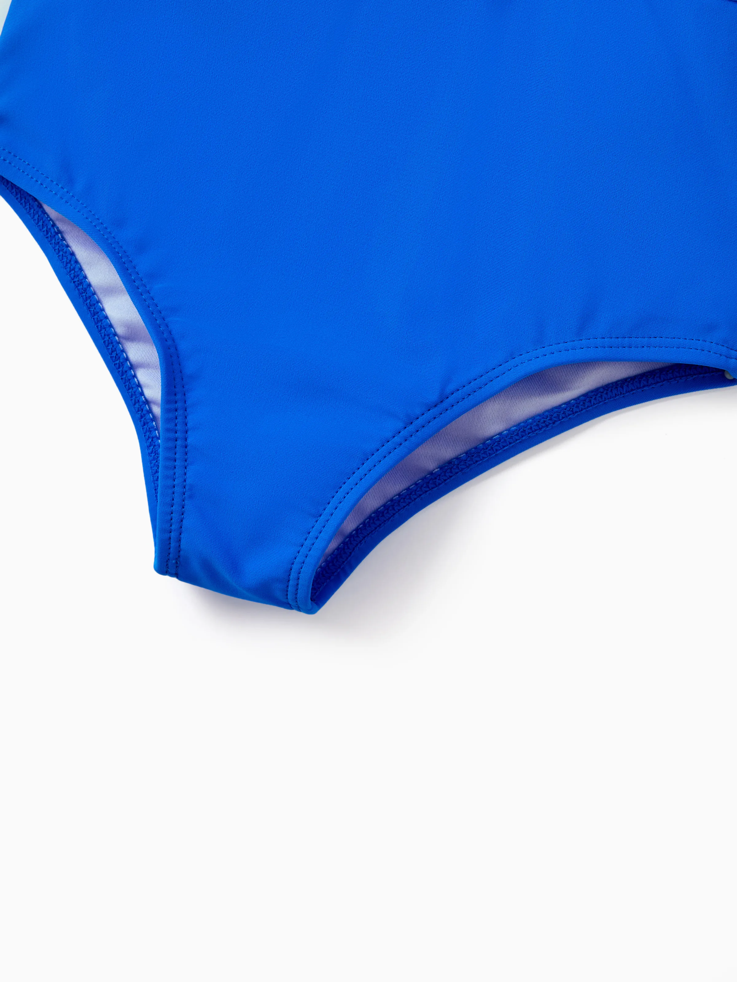 Family Matching Blue Ruffle One-piece Swimsuit or Swim Trunks Blue - Image 10