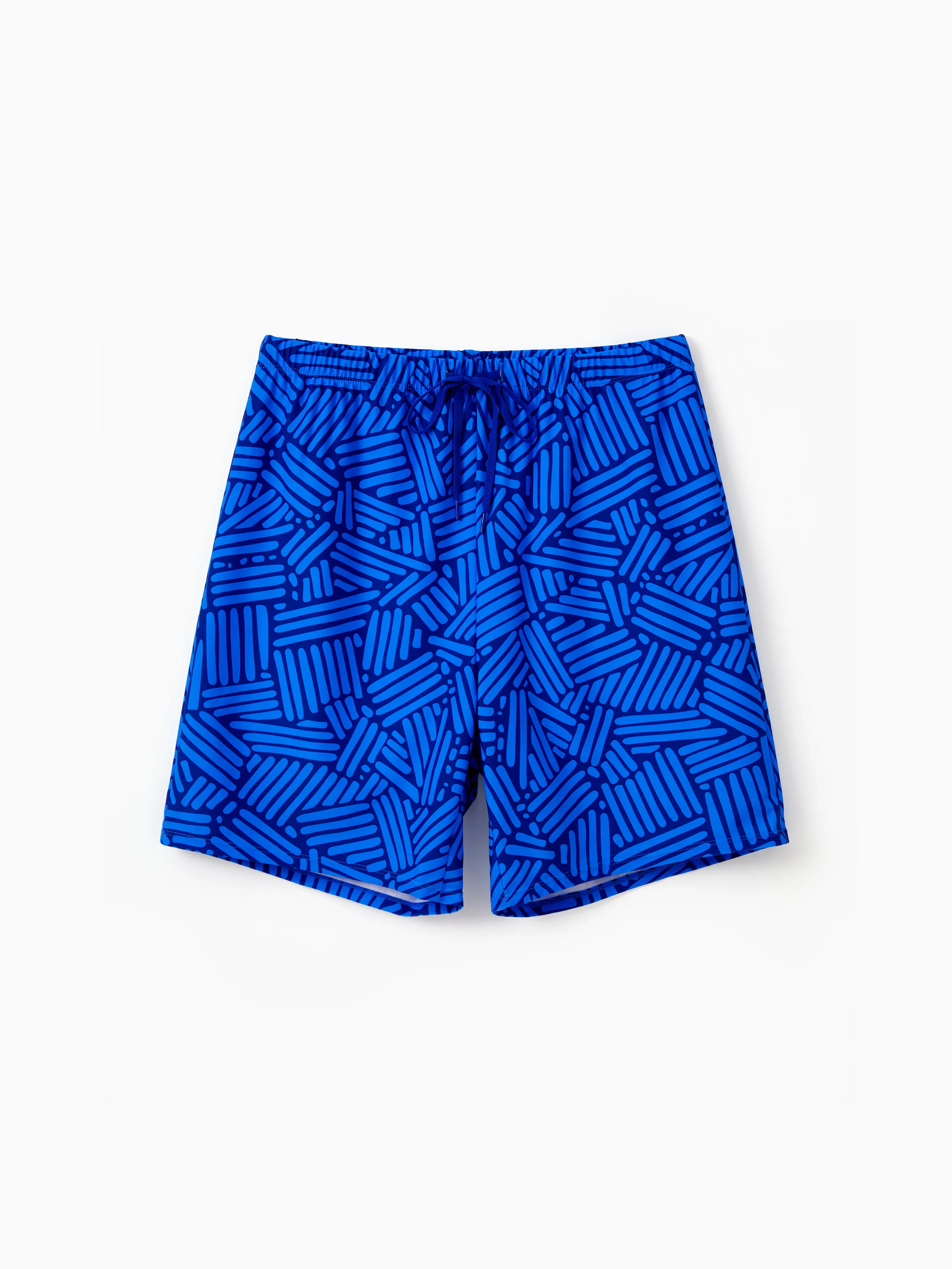 Family Matching Blue Ruffle One-piece Swimsuit or Swim Trunks Blue - Image 16