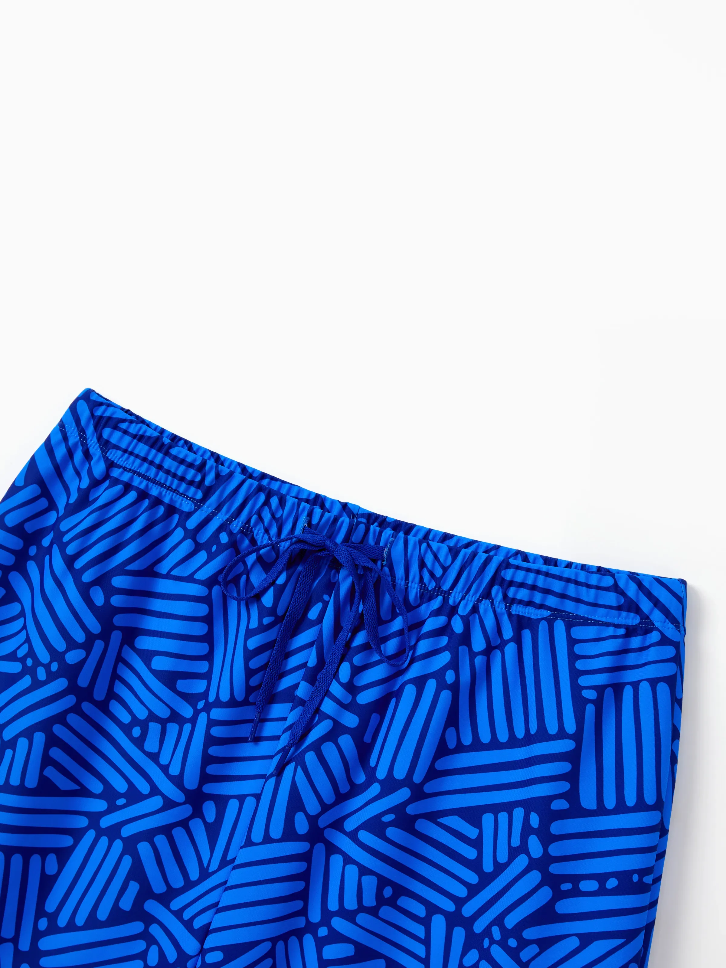 Family Matching Blue Ruffle One-piece Swimsuit or Swim Trunks Blue - Image 18