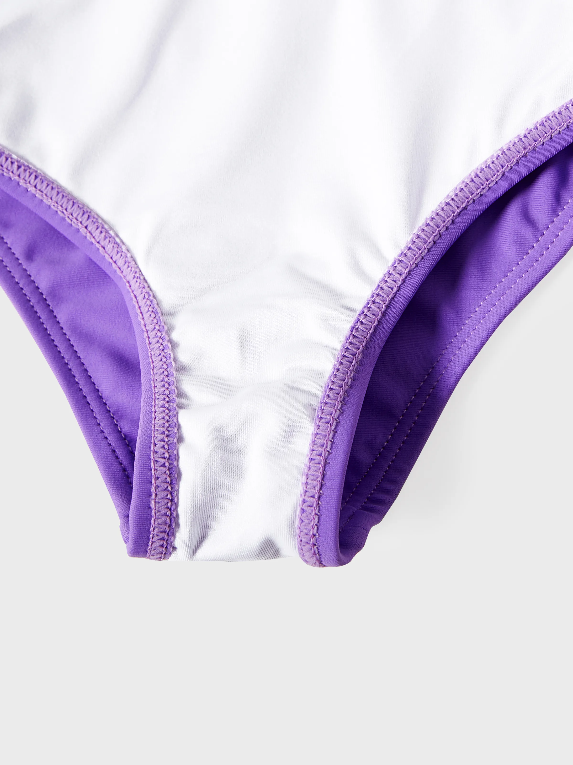 Family Matching Color-block Swim Trunks or One-shoulder Side Knot One-Piece Swimsuit (Quick-Dry) ColorBlock - Image 11