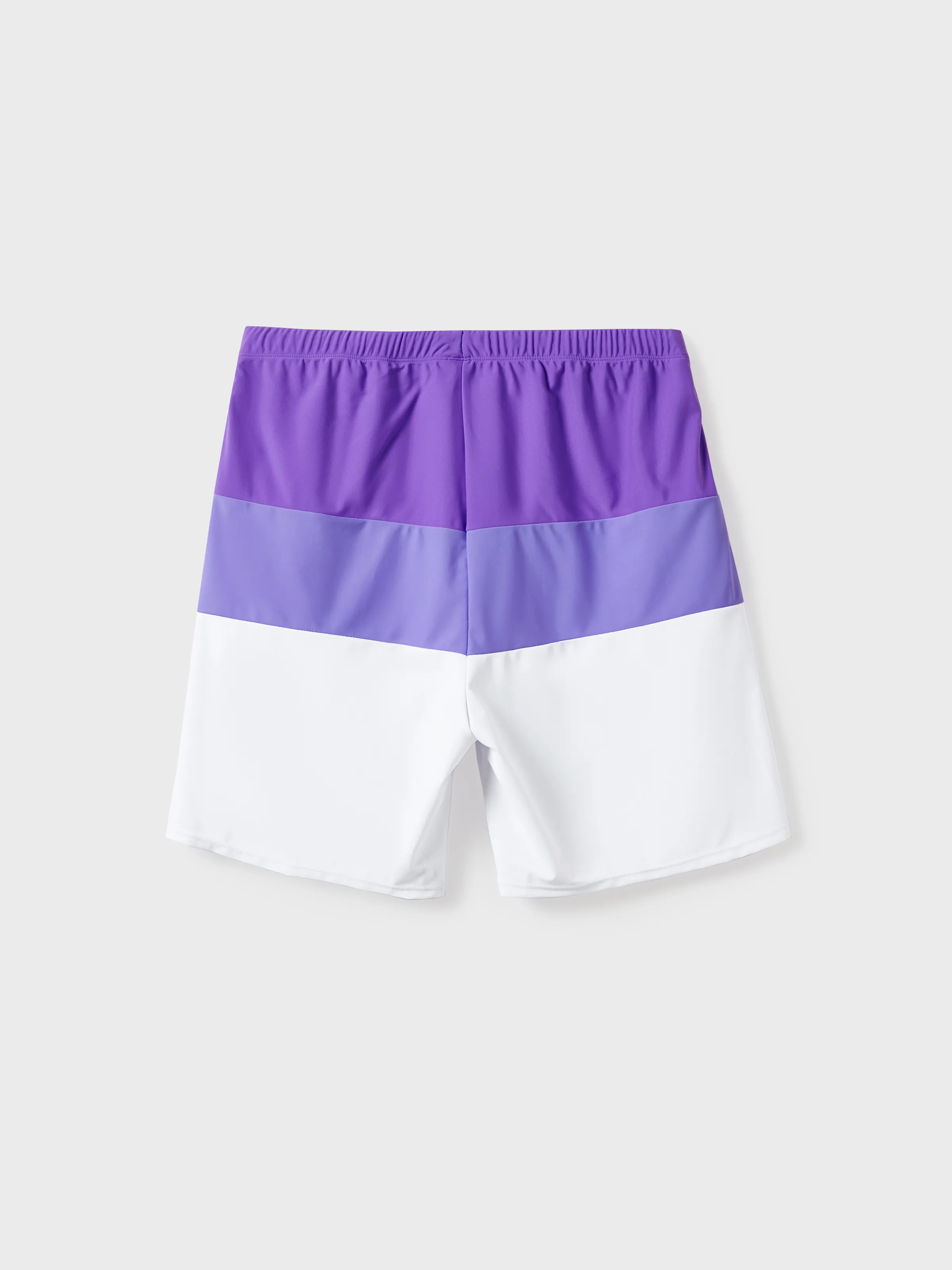 Family Matching Color-block Swim Trunks or One-shoulder Side Knot One-Piece Swimsuit (Quick-Dry) ColorBlock - Image 18