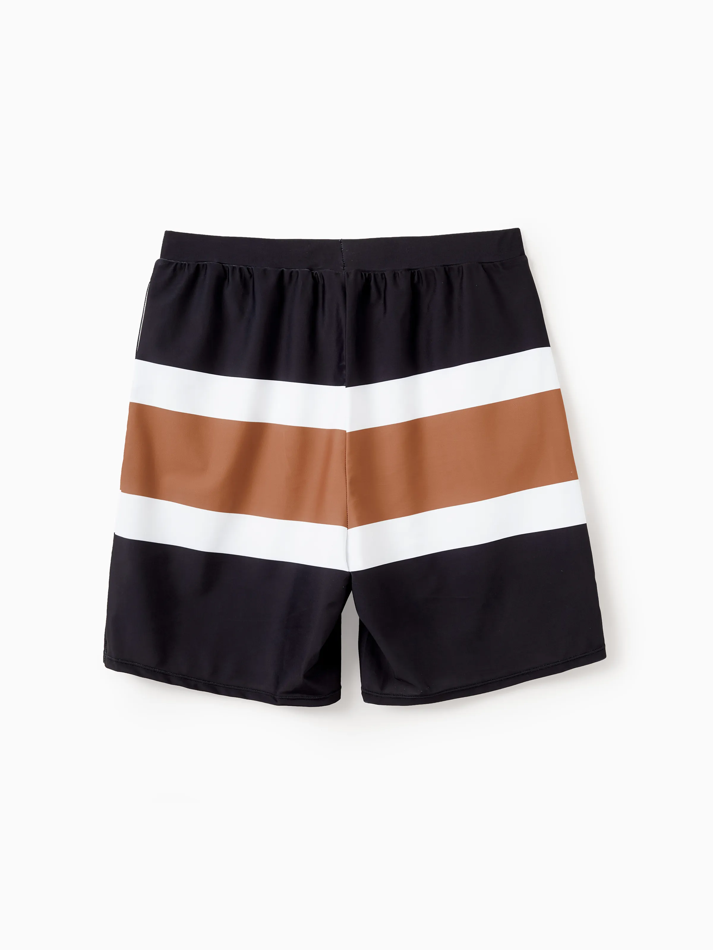 Family Matching Color Block Swimsuits Striped Bikini & Swim Trunks Set Color block - Image 18