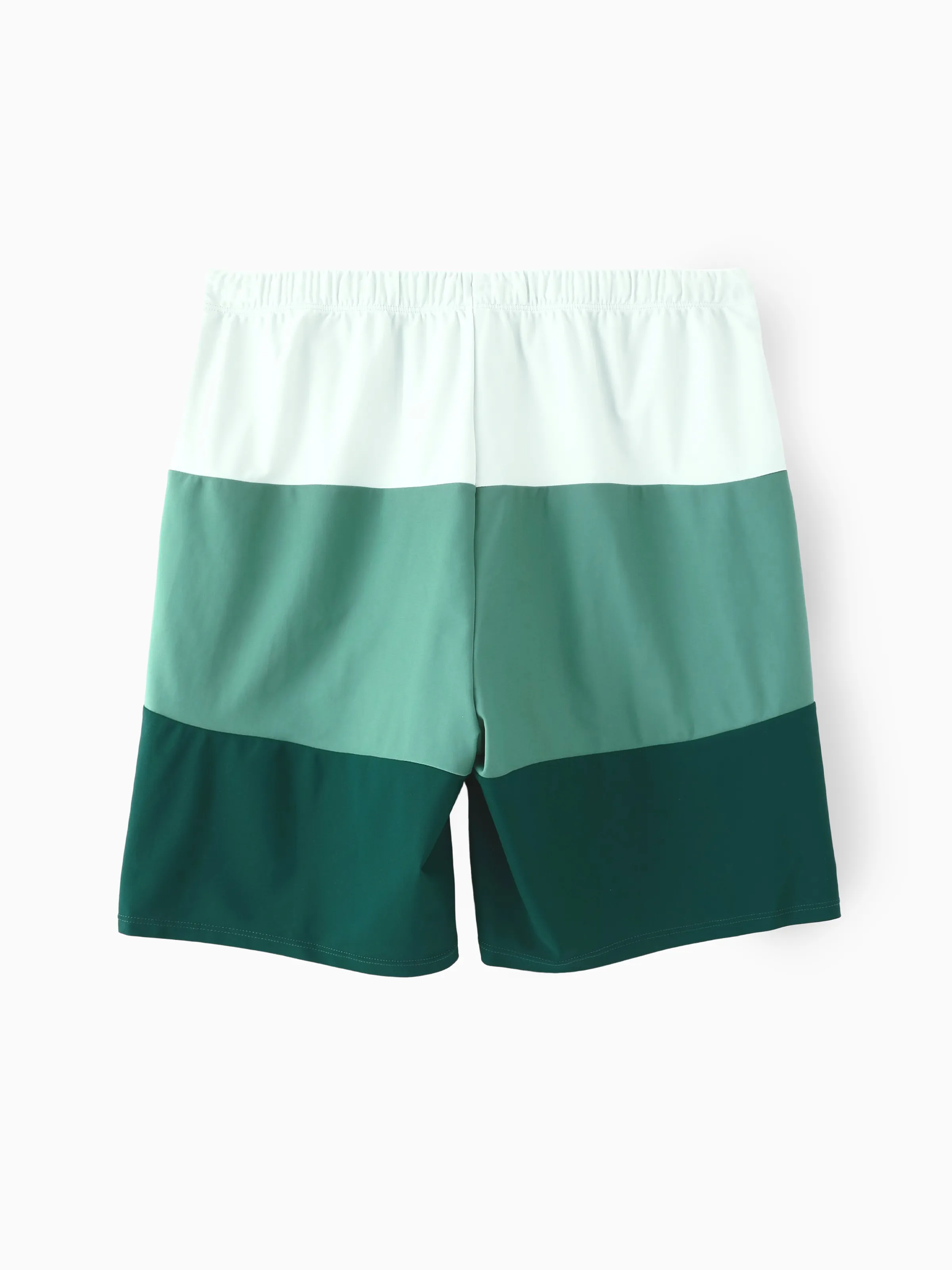 Family Matching Colorblock Swim Trunks or Wrap Side V-Neck Swimsuit MultiColour - Image 12