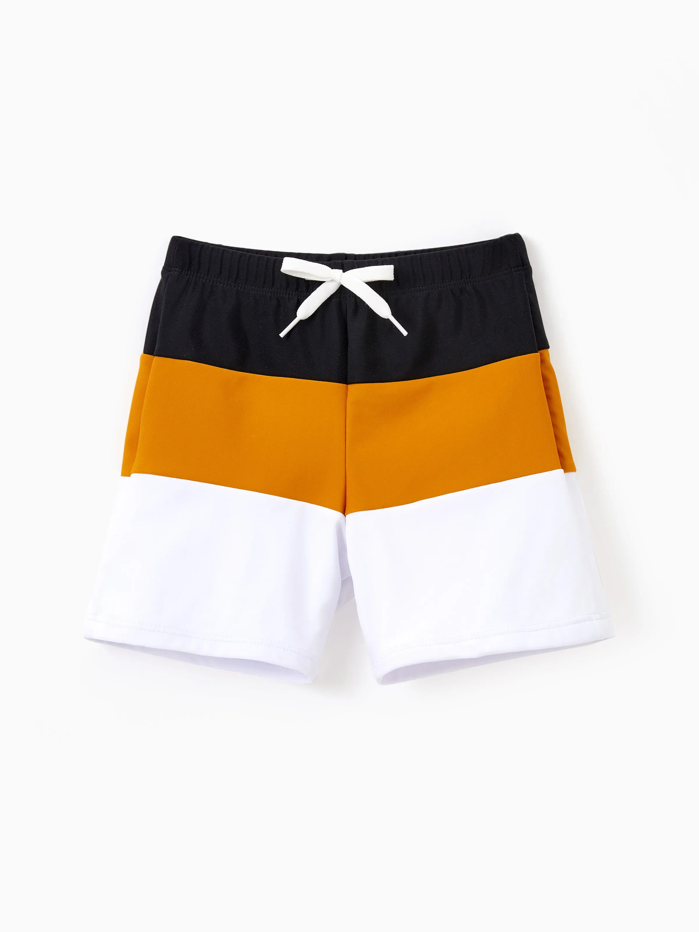 Family Matching Colorblock Swim Trunks Shorts or Cut Out Waist One-Shoulder One-piece Swimsuit Multi-color - Image 10