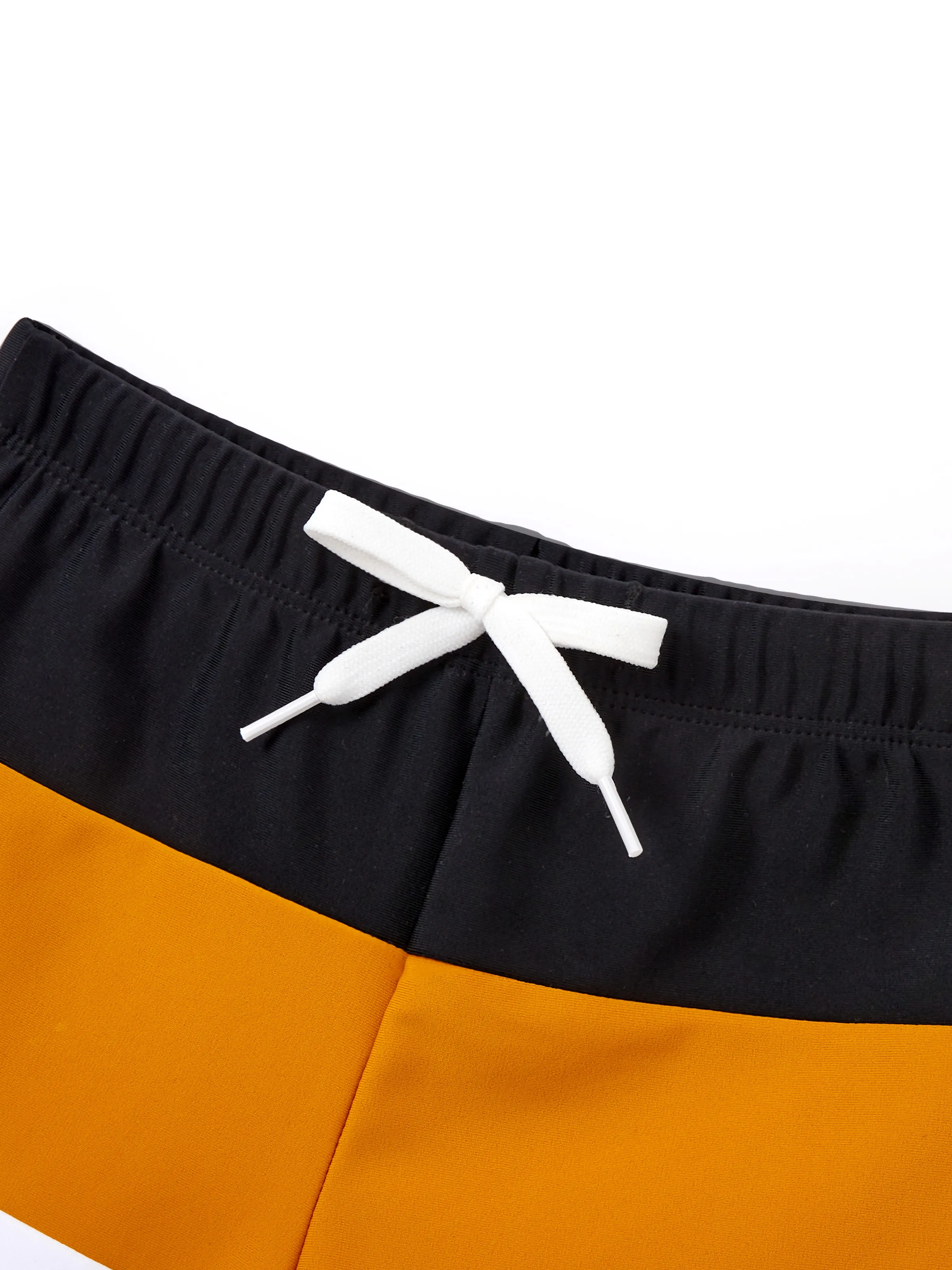 Family Matching Colorblock Swim Trunks Shorts or Cut Out Waist One-Shoulder One-piece Swimsuit Multi-color - Image 12