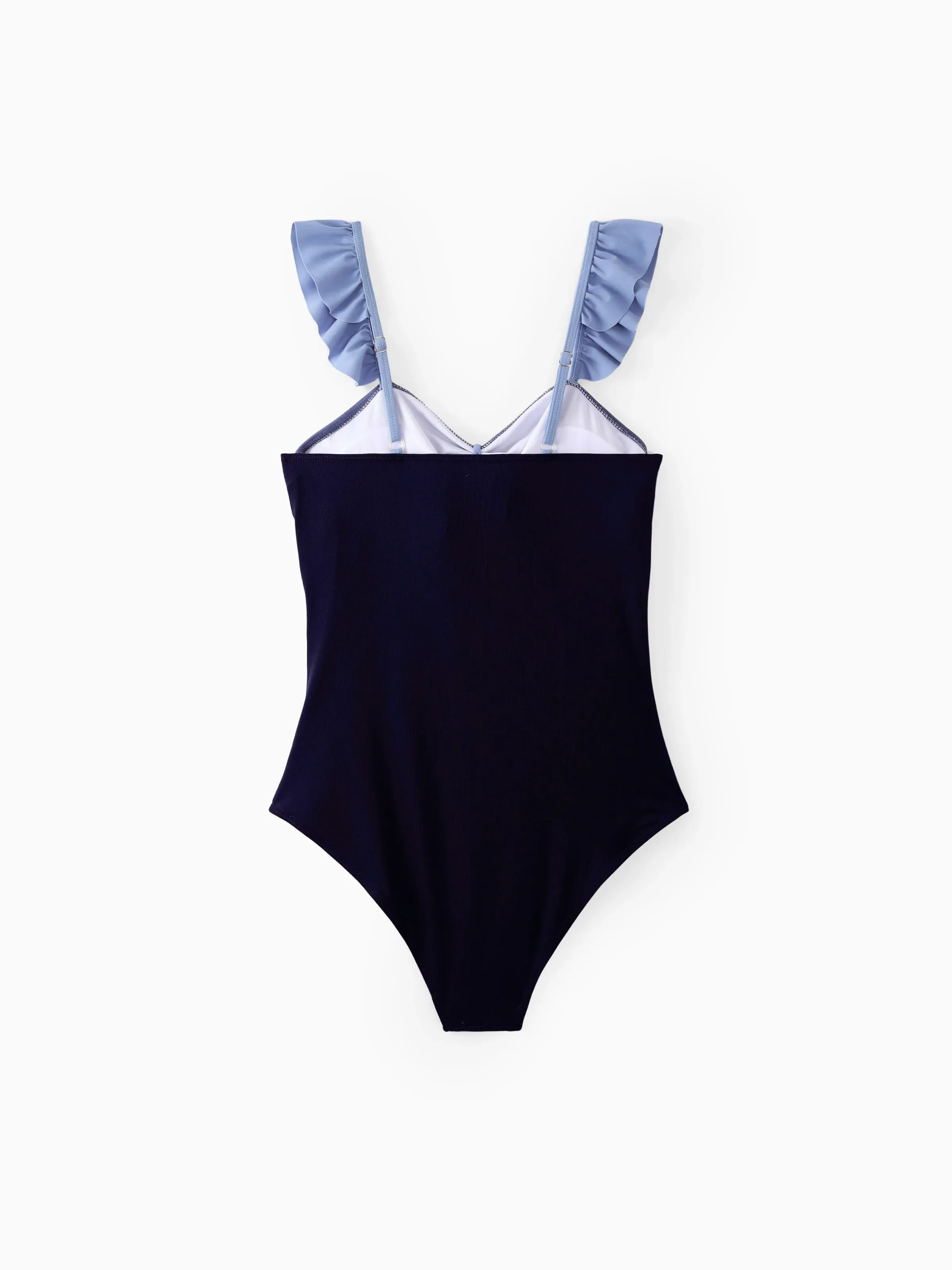 Family Matching Drawstring Swim Trunks or Ruched Bow Tie Cut Out Mesh Ruffle Strap One-Piece Swimsuit (Quick-Dry) MultiColour - Image 4
