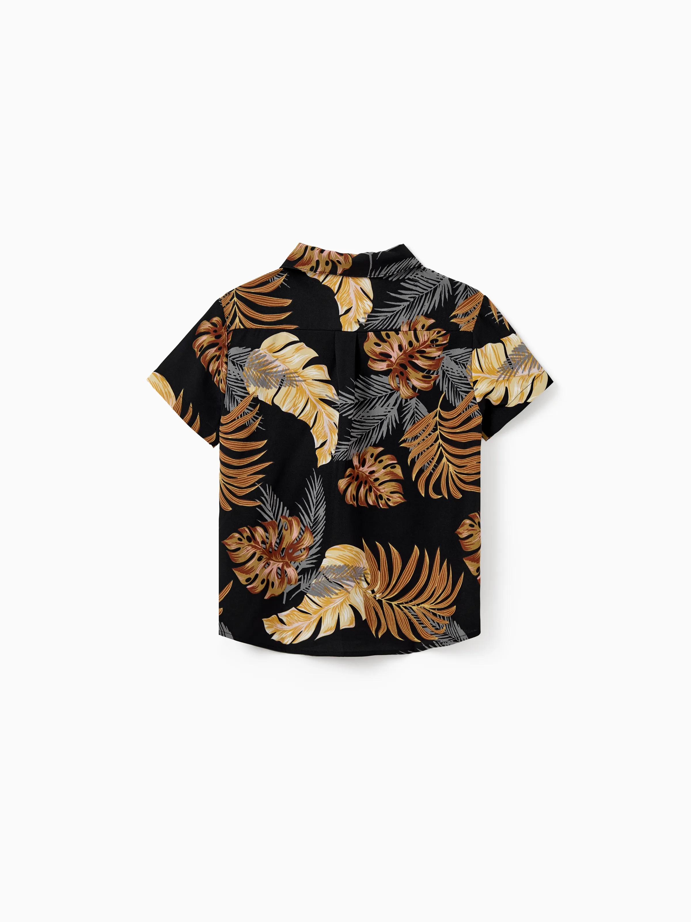 Family Matching Floral Print Beach Wear Short-sleeve Shirt or Camisole top and Wide-Leg Pants Set for Summer Vacation Family Looks Black+White - Image 25