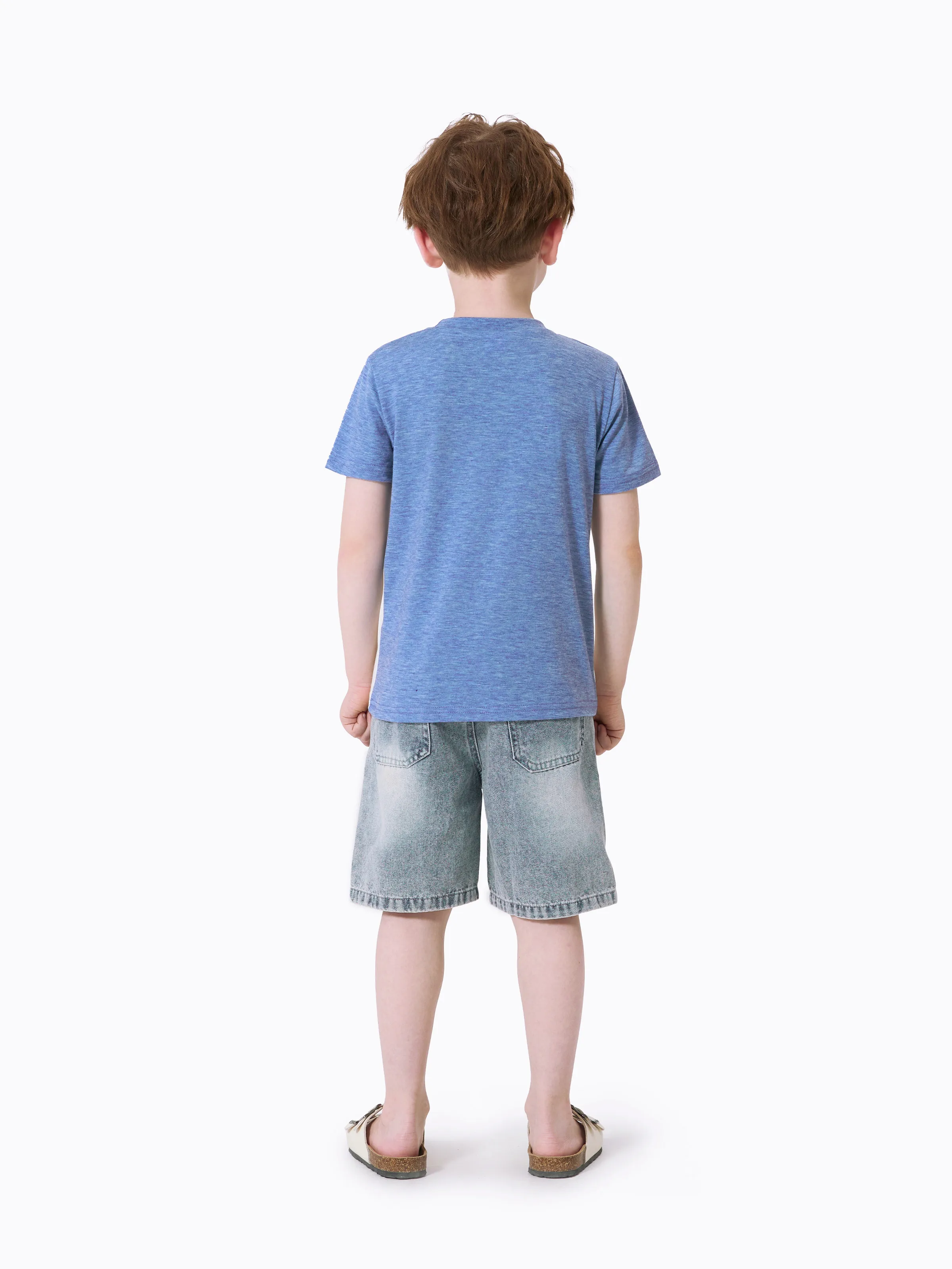 Family Matching Outfit: Floral Smocking Casual Suit BLUEWHITE - Image 18