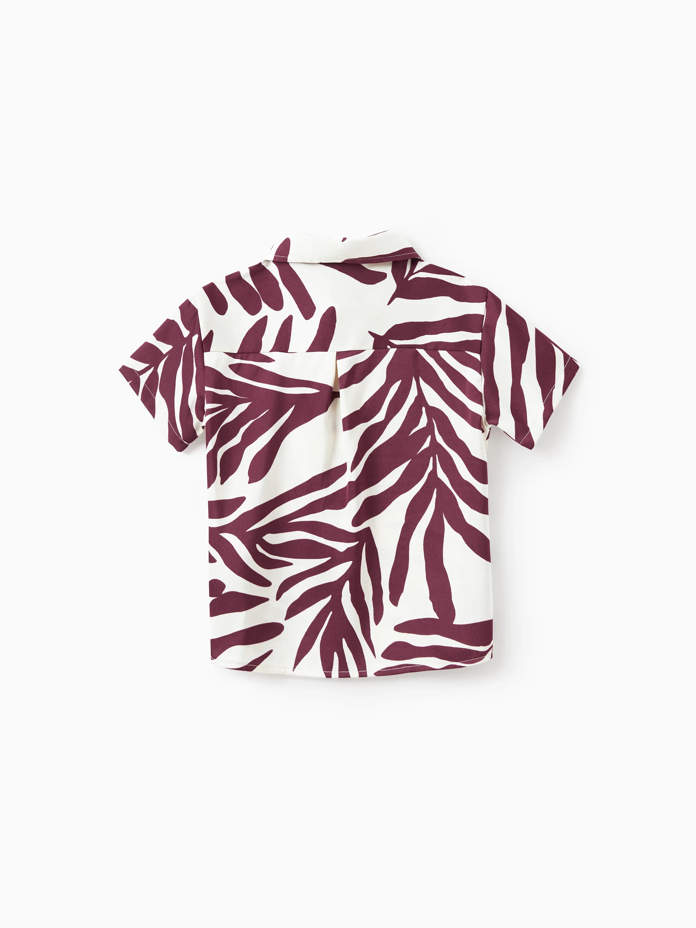 Family Matching Outfits Red Leaf Print Shirts and Strap Belted Dress for Hawaii/Cruise/Resort/Casual Wear White - Image 18