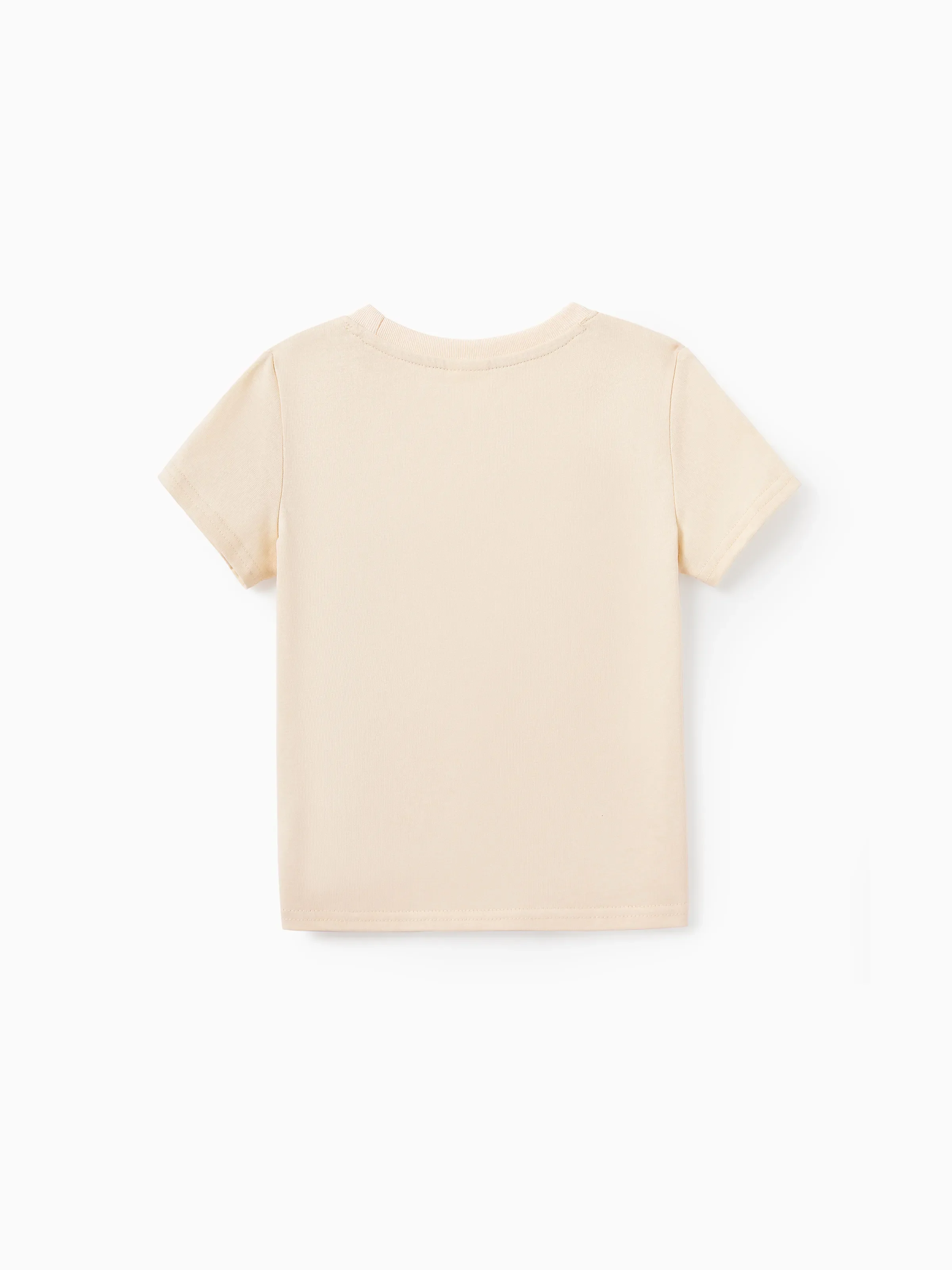 Family Matching Outfits Set Colorblock Sleeveless Strappy Dress or Short-sleeve T-shirt Multi-color - Image 25