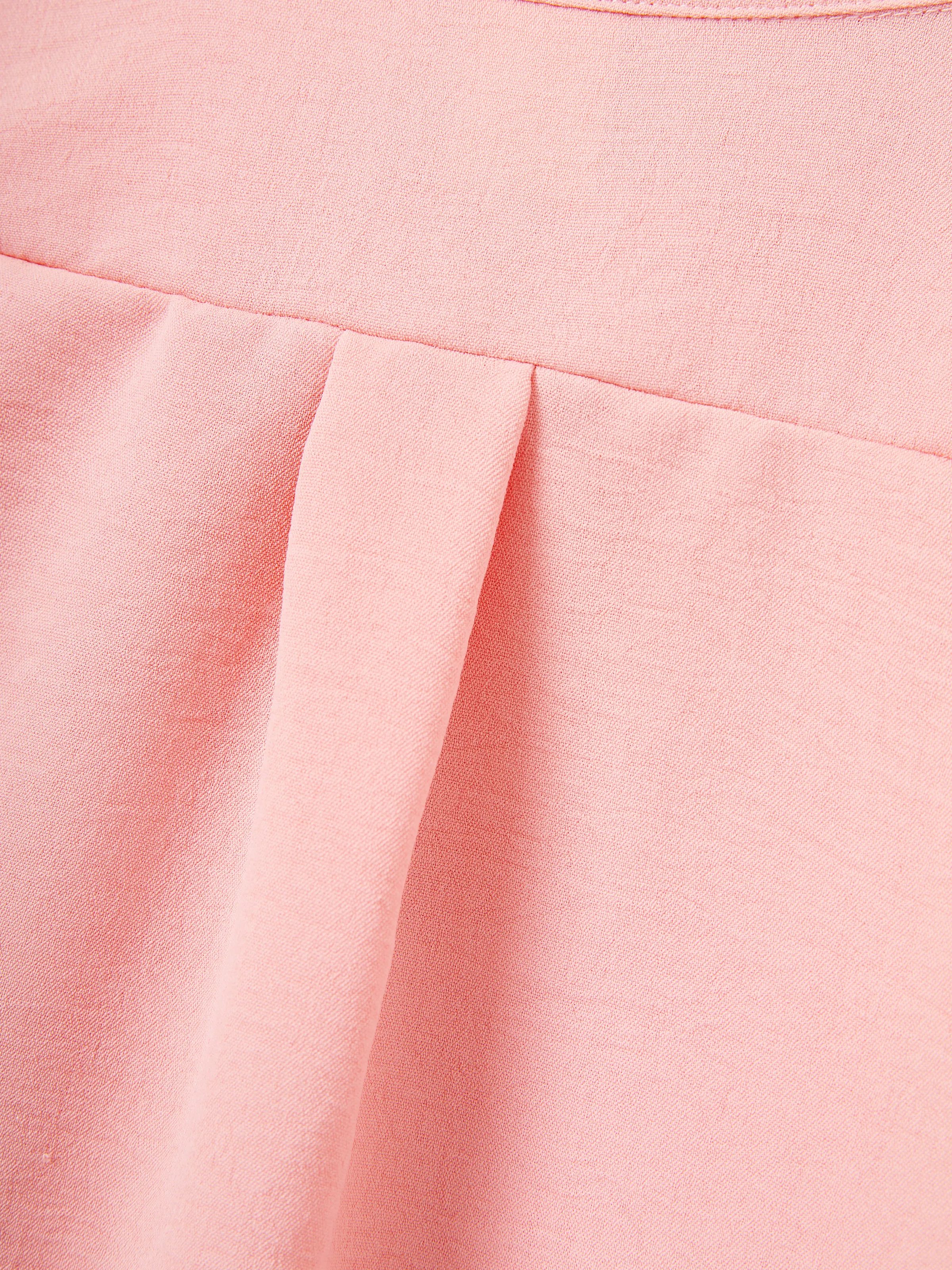 Family Matching Pink Outfits Flower Print Smocked Tie-Back Cotton Dress for Mom & Daughter, Solid Shirts for Dad & Son, Perfect for Summer Family Outings & Photos Mauve Pink - Image 16