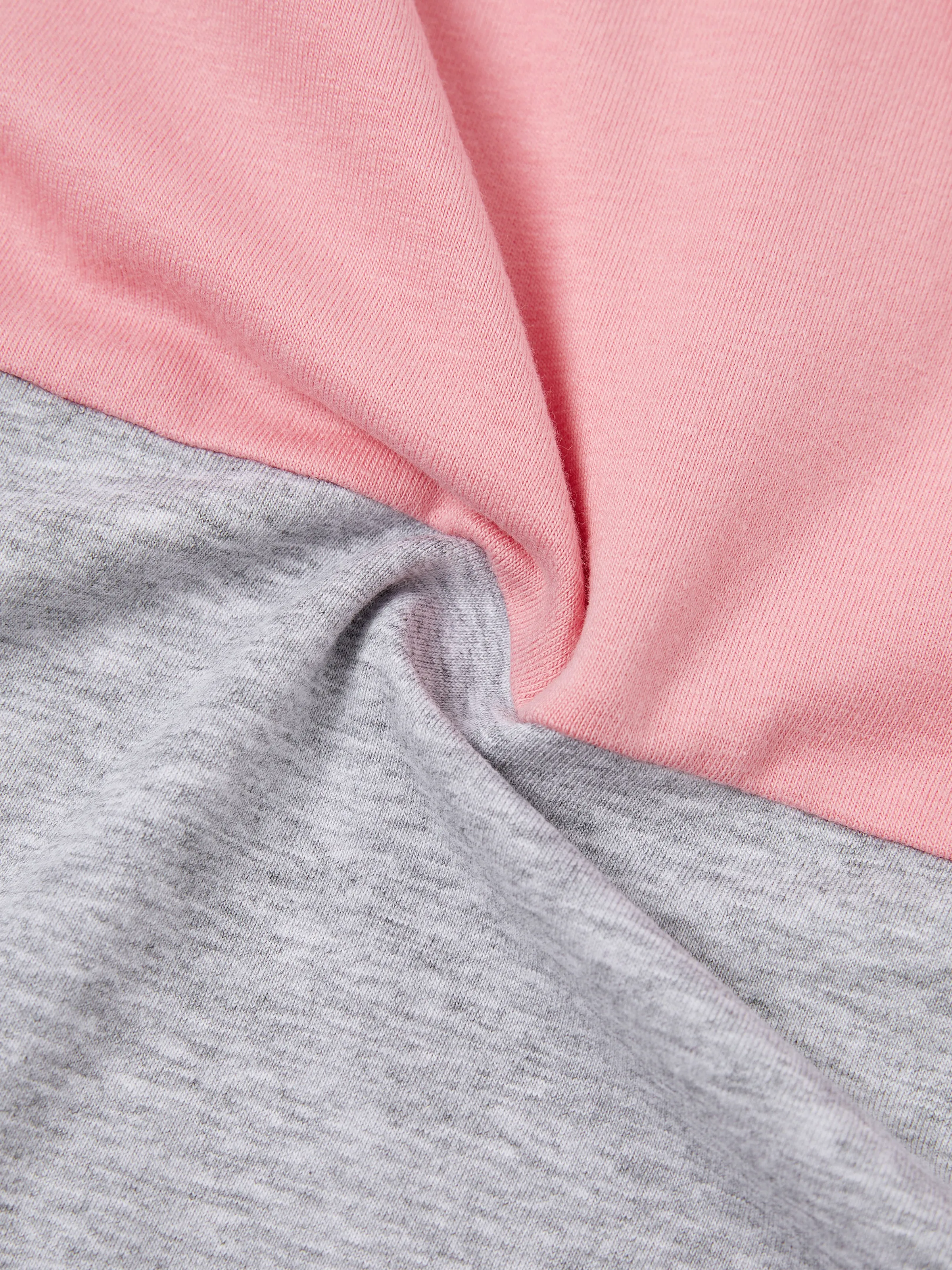 Family Matching Pink Set Solid Colorblock Polo collar Short-sleeve Shirt or Ruffle-sleeve Belted Dress Pink - Image 21