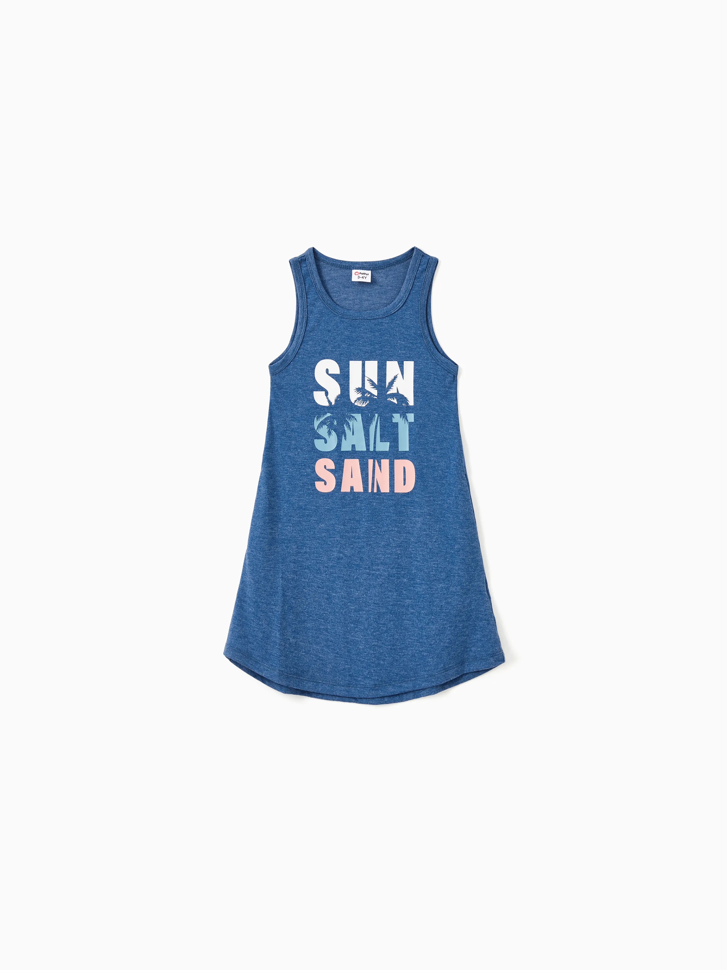 Family Matching Sets Blue Tank Top or Flowy A-Line Tank Dress with Pockets Blue - Image 10